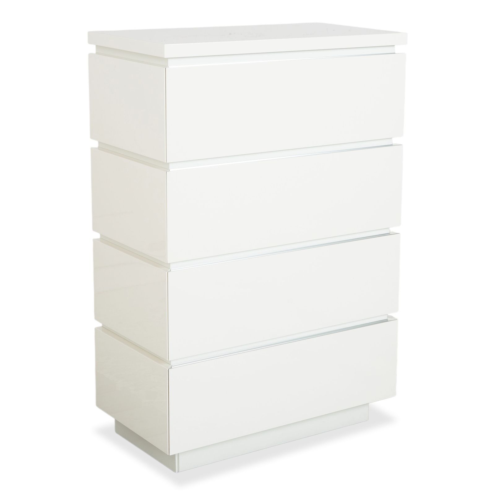 Buffet Interlübke Cube en bois laqué blanc brillant photo for sale