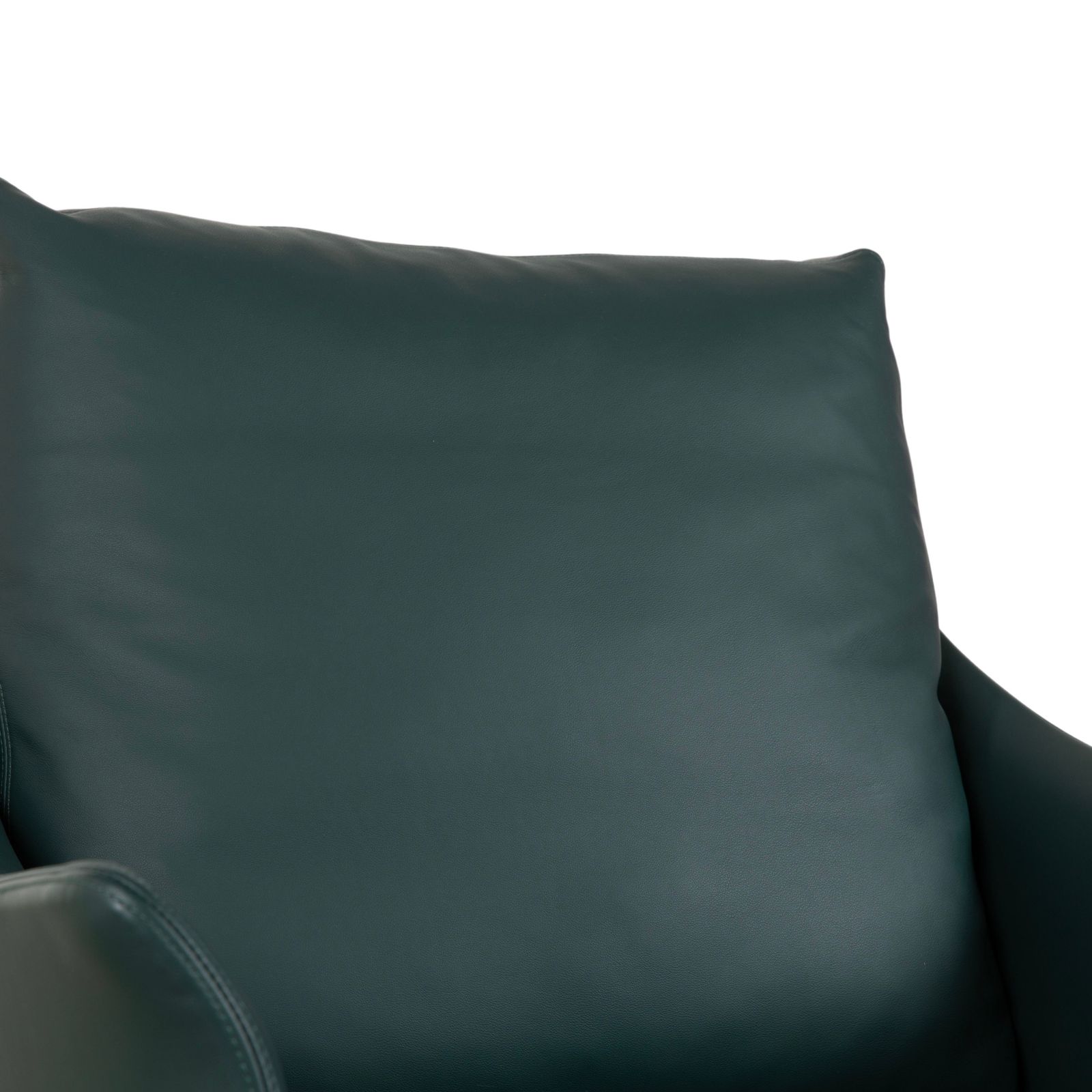Ensemble de fauteuils Flexform Boss en cuir vert, pivotant, fonction manuelle photo vinterior