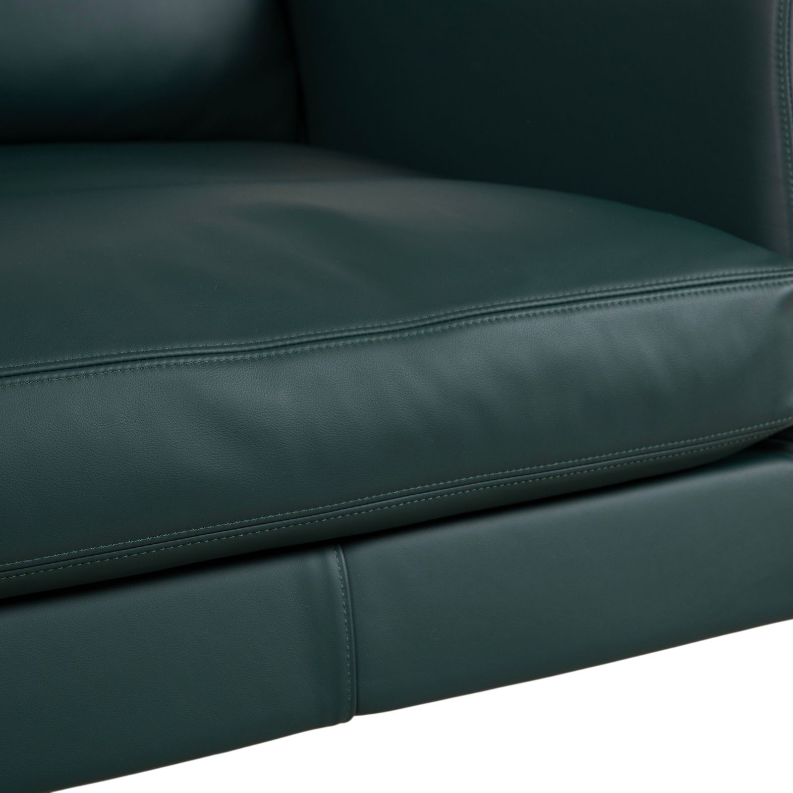 Ensemble de fauteuils Flexform Boss en cuir vert, pivotant, fonction manuelle photo vintage