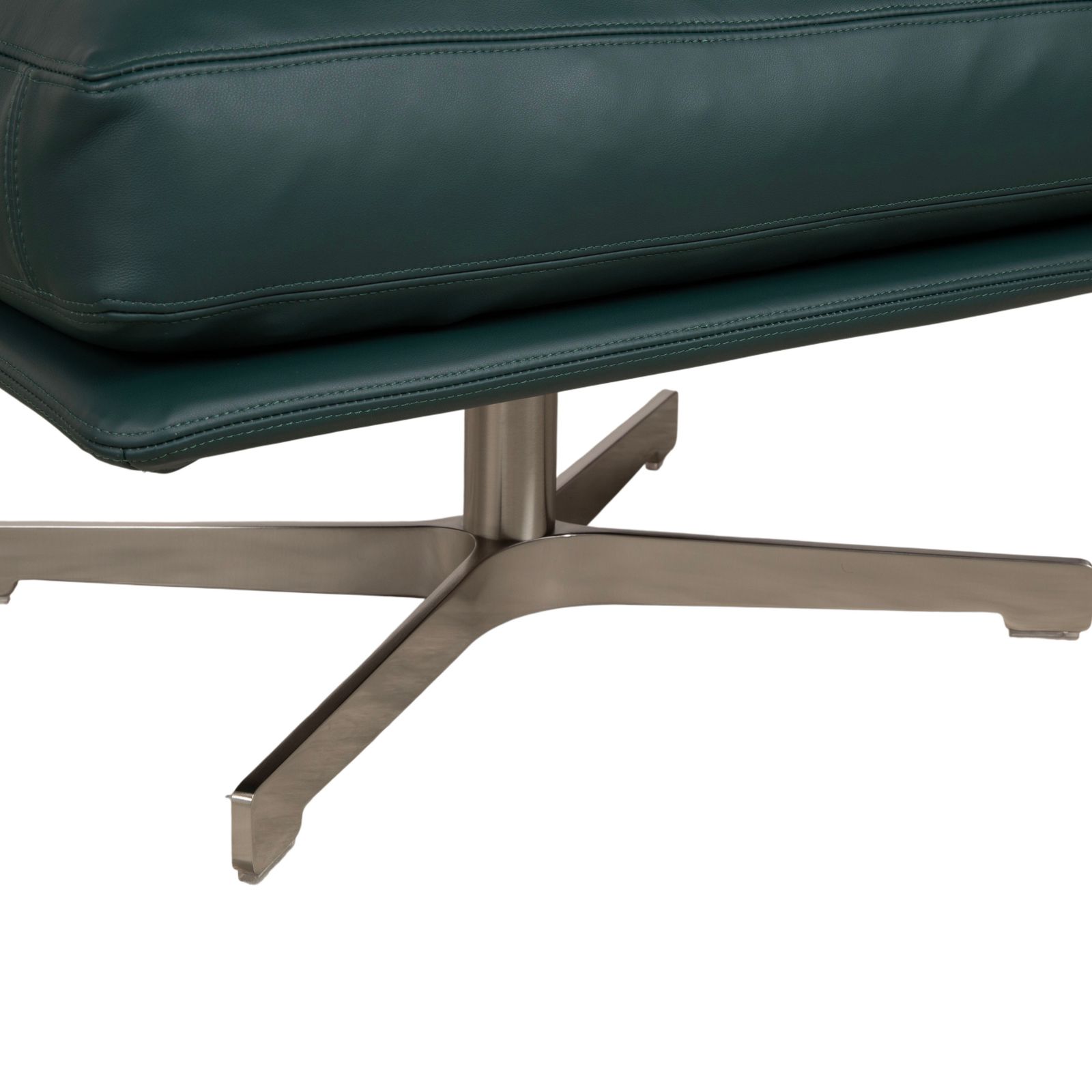 photo for sale Ensemble de fauteuils Flexform Boss en cuir vert, pivotant, fonction manuelle