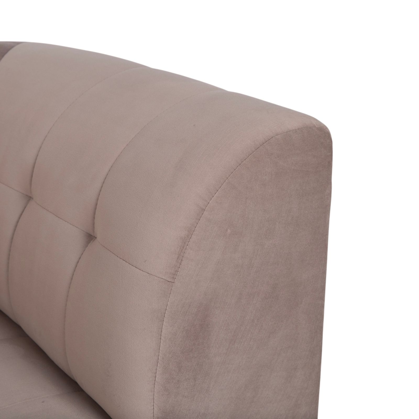 Canapé Iconx Studios Bloom 3 places en velours, gris clair beige taupe photo for sale