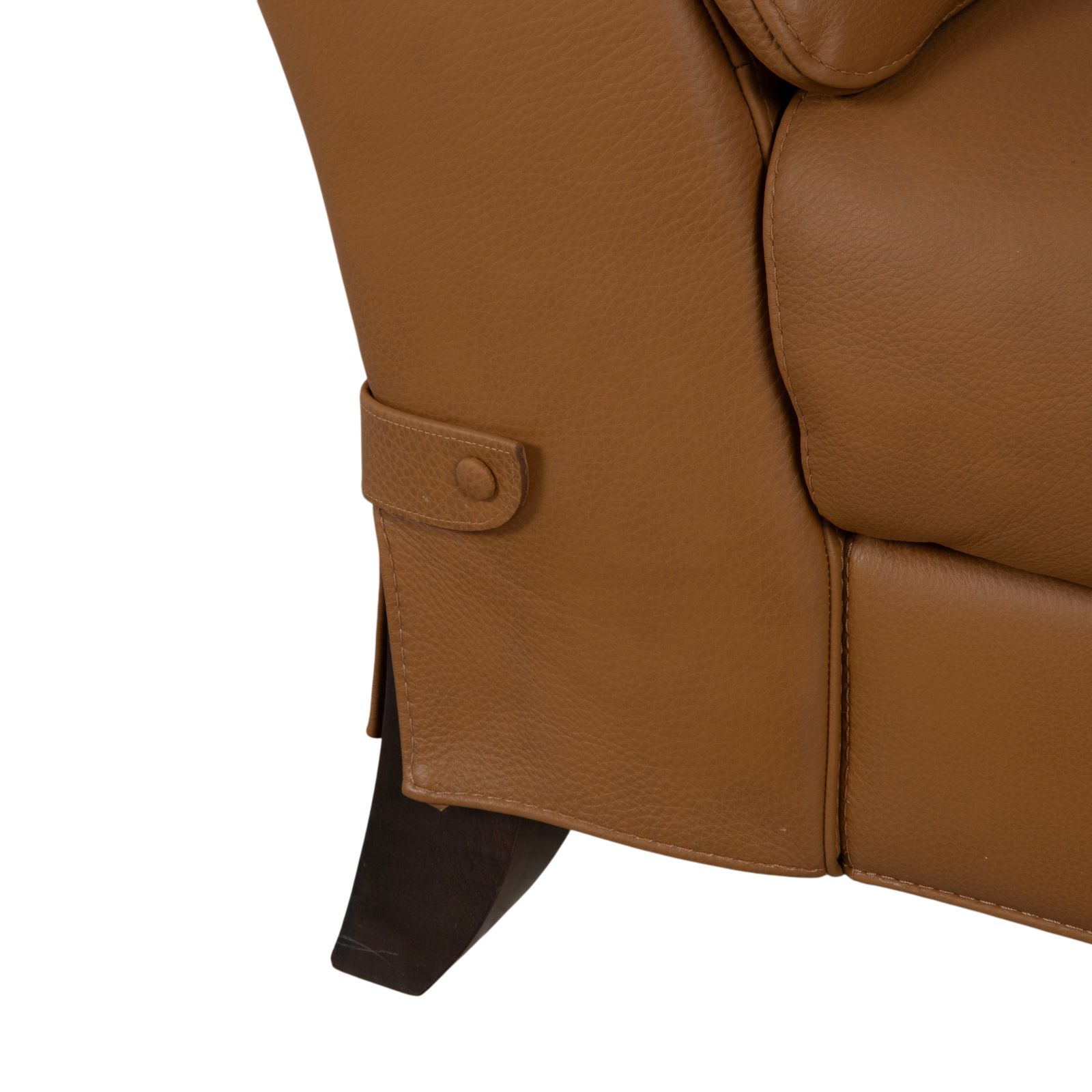 Natuzzi Leren Fauteuil Bruin Cognac photo 1117.0