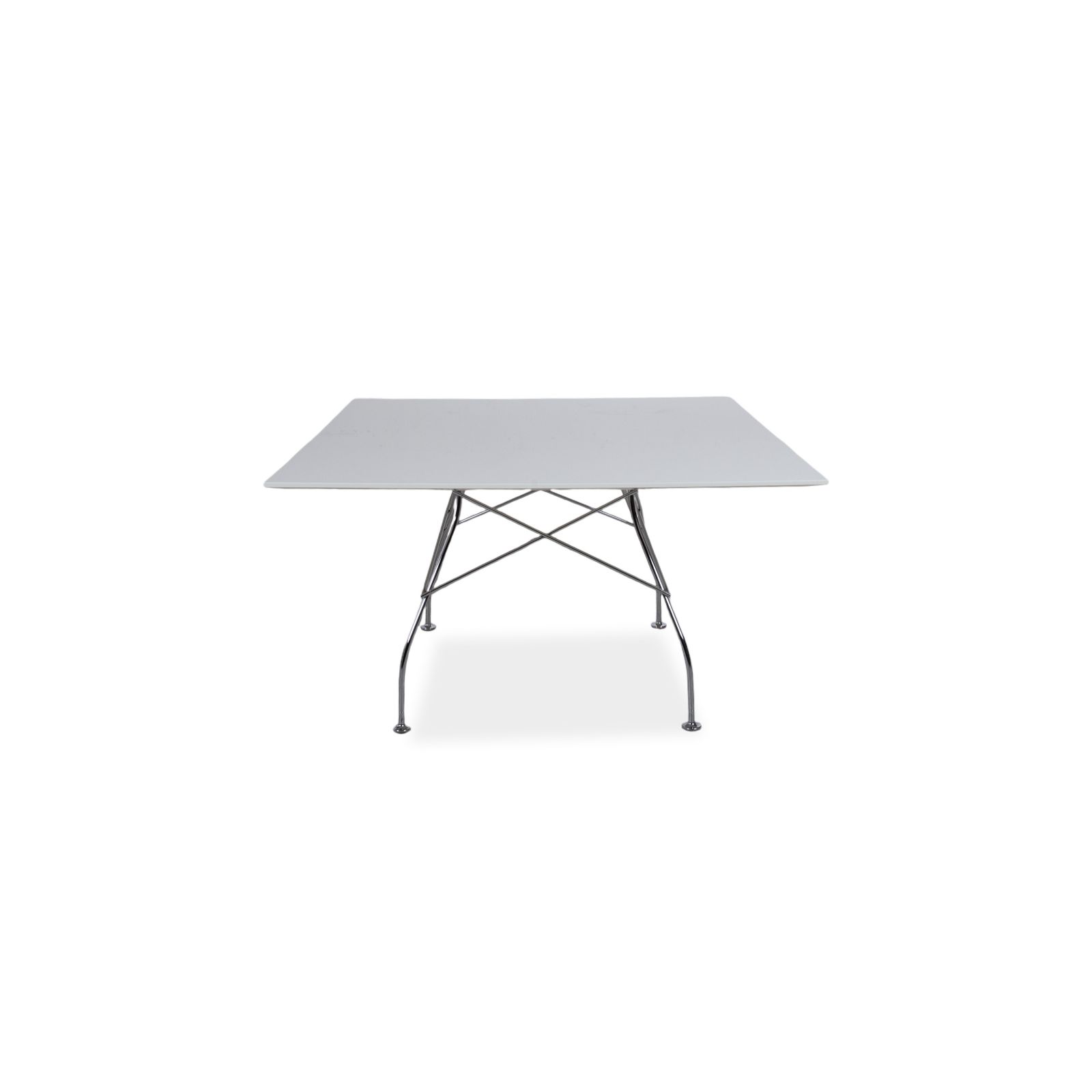 Table à manger Kartell Glossy Wood blanche photo buy