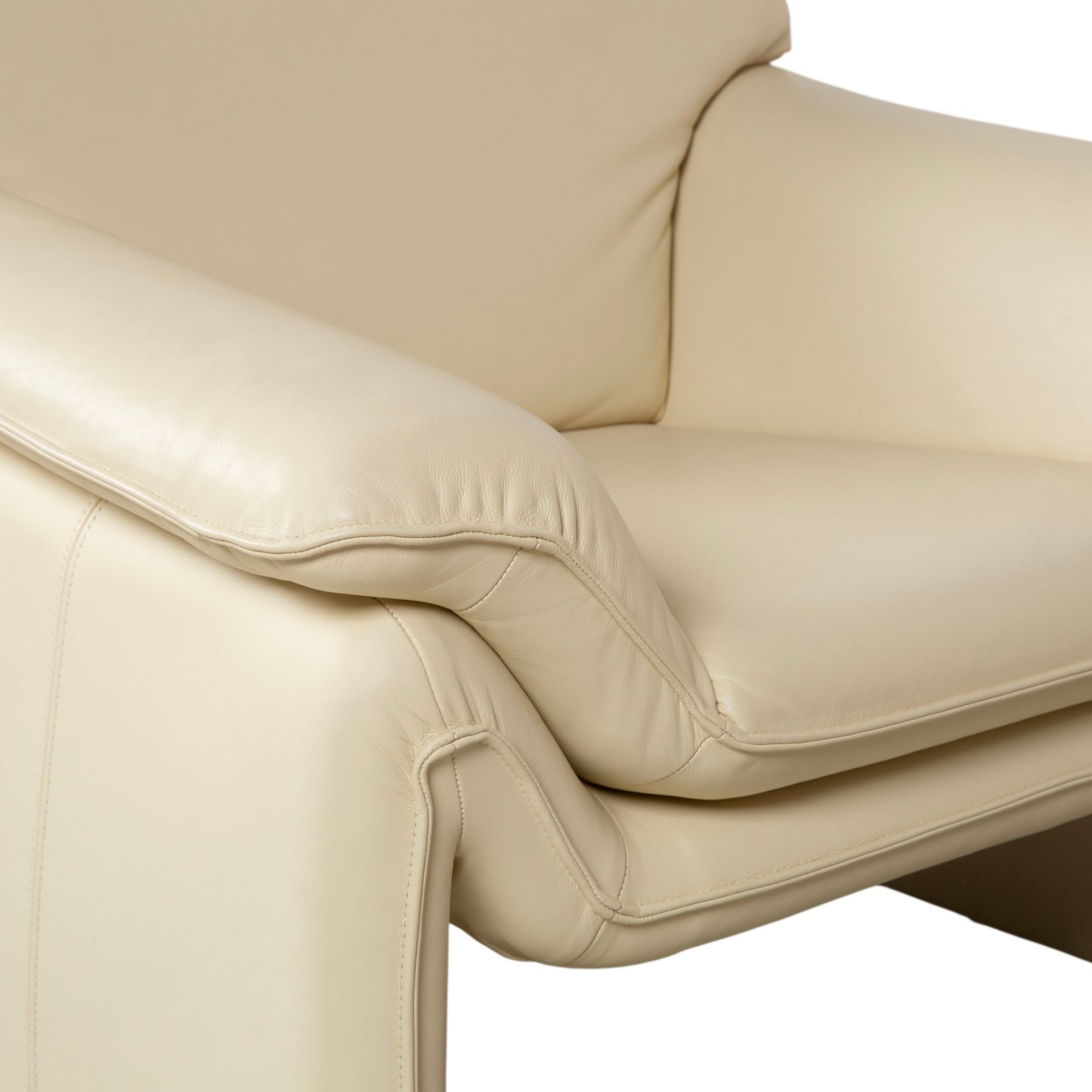 Lauuser Atlanta Leather Armchair Beige Cream photo 893.0