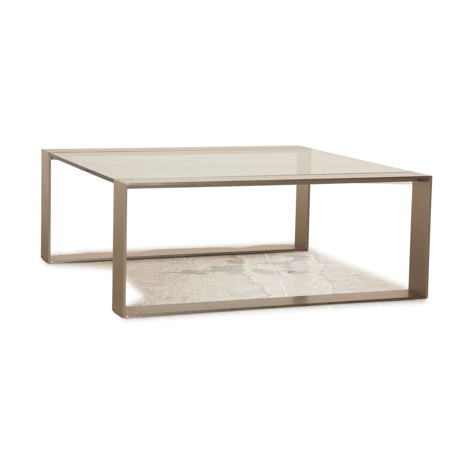 Table basse Orsenigo Ring en verre, argentée