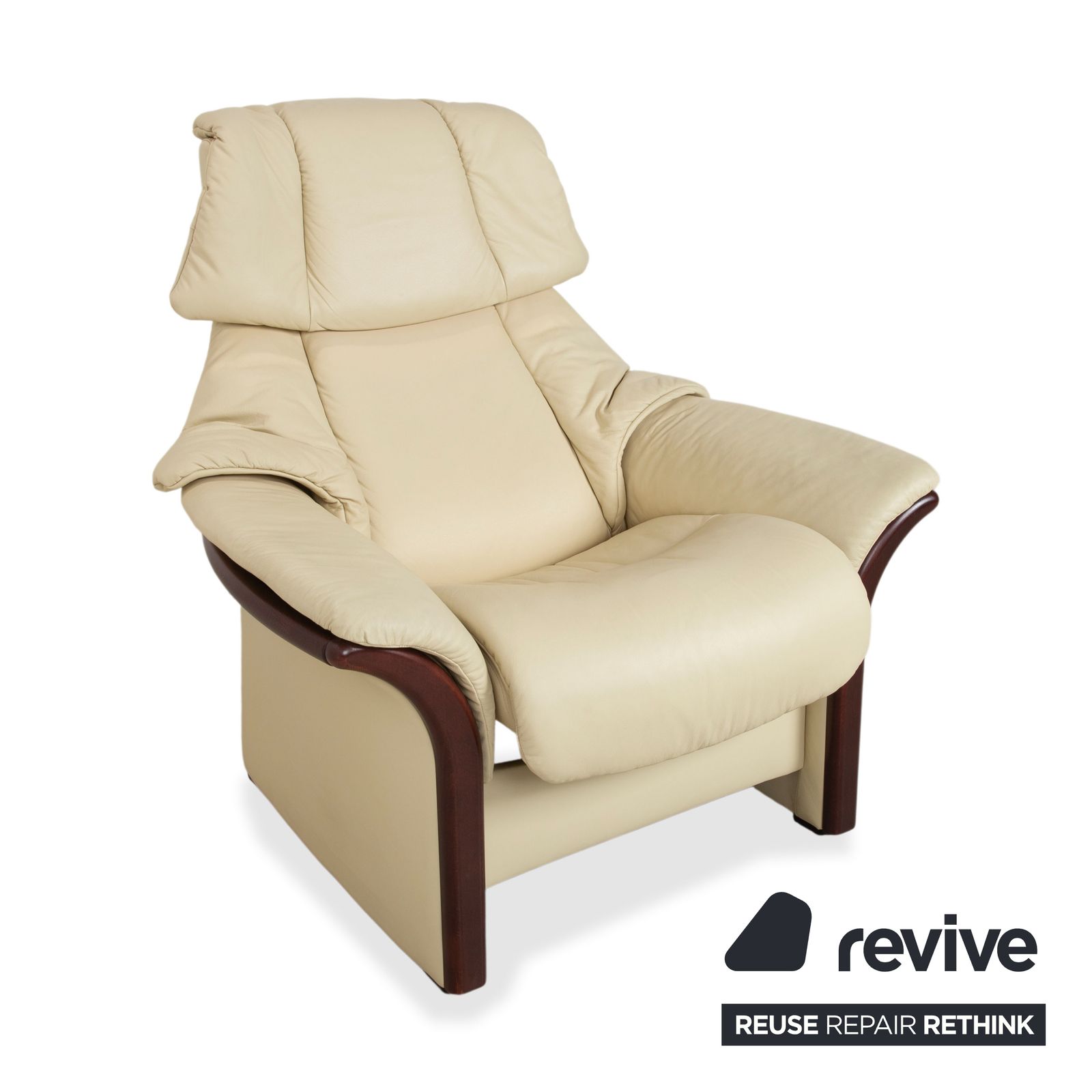 Fauteuil relax Stressless Eldorado en cuir crème beige, fonction manuelle photo 1452.0