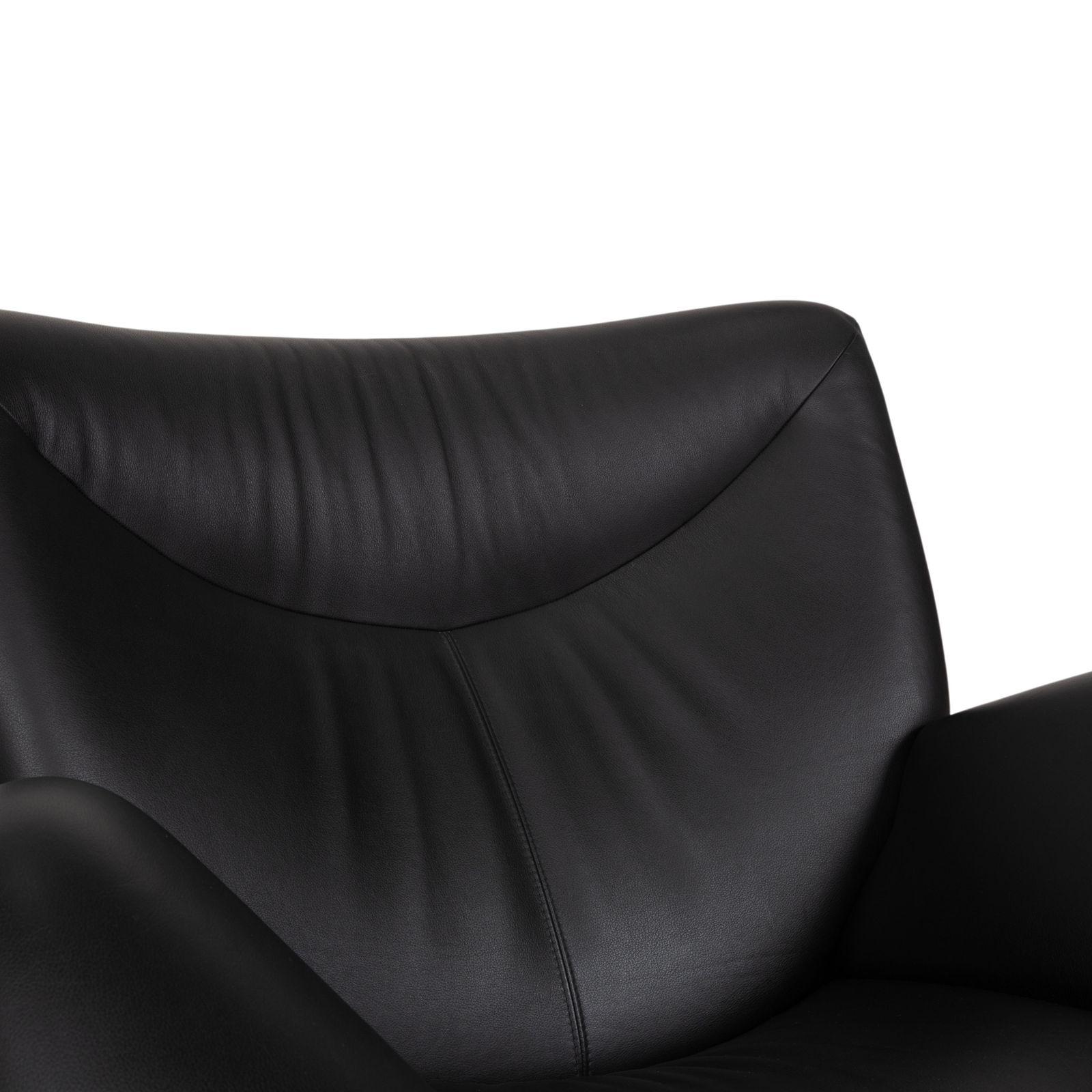 Fauteuil Leolux Echnaton en cuir noir photo 1676.0