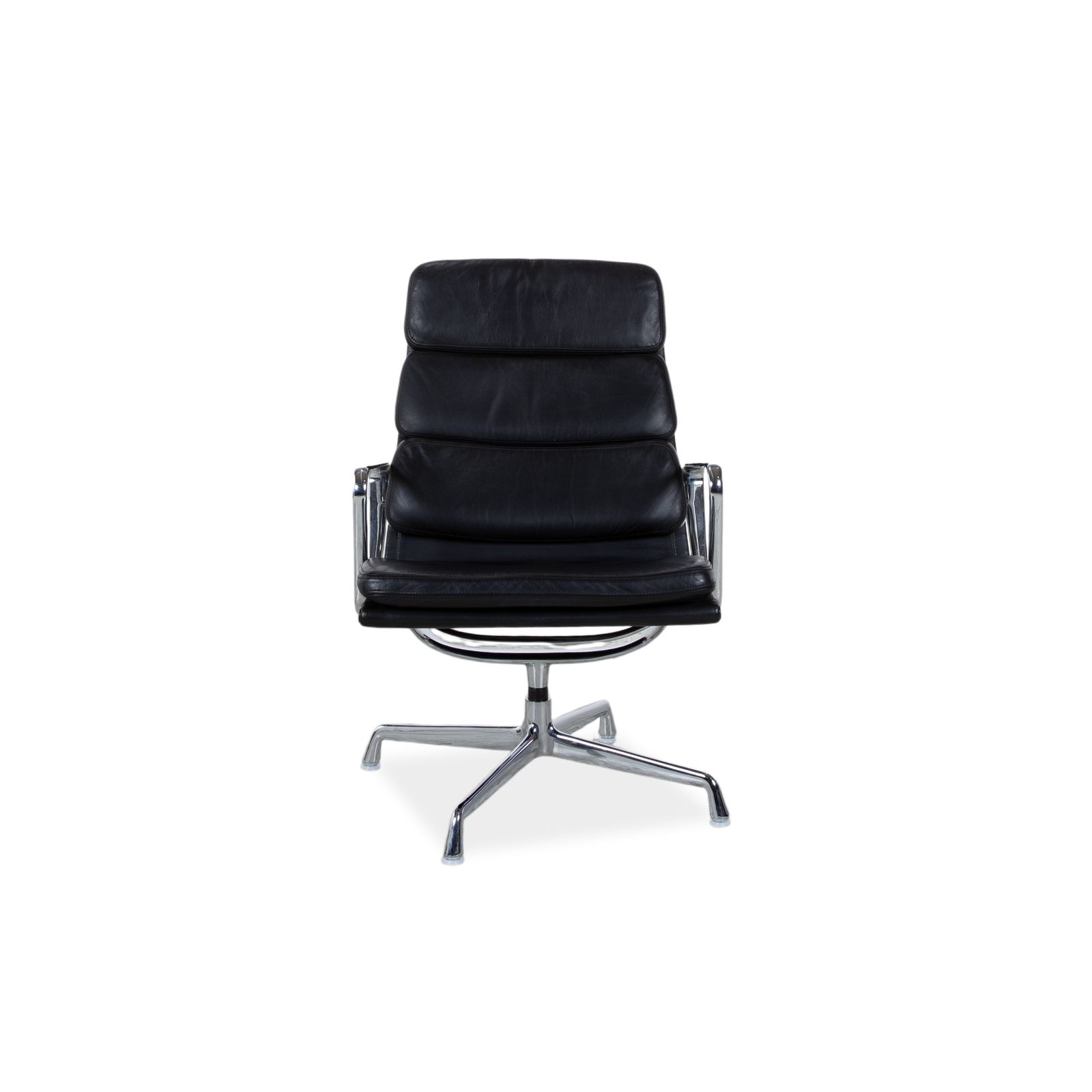photo for sale Fauteuil Vitra EA 222 en cuir noir, fonction manuelle