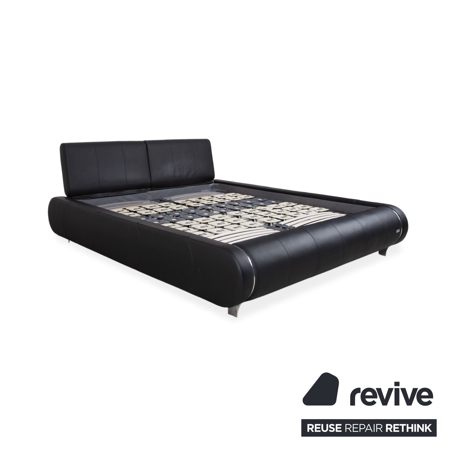 Lit double Joop! Swing en cuir noir photo Mobilier