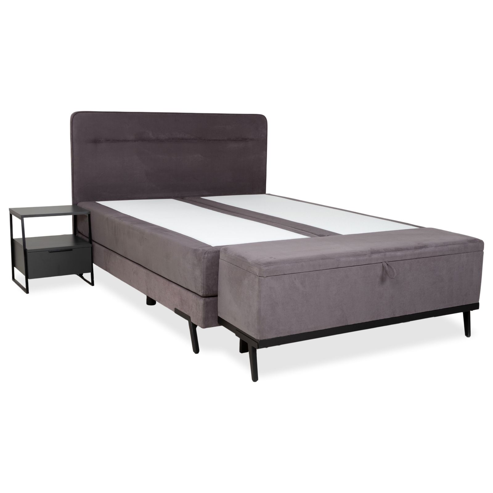 Swiss Sense Home Fabric Bed Set Grey 160 X 200 Cm