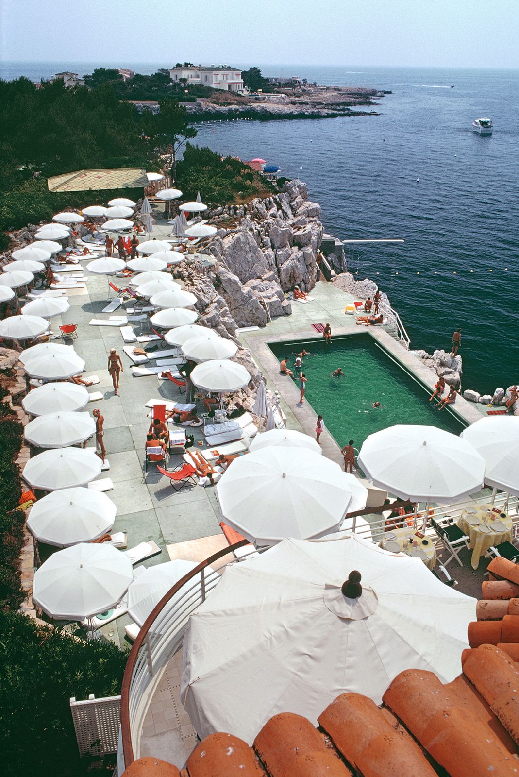 Slim Aarons 'Hotel Du Cap Eden Roc' Archival Pigment Print Framed In Black
