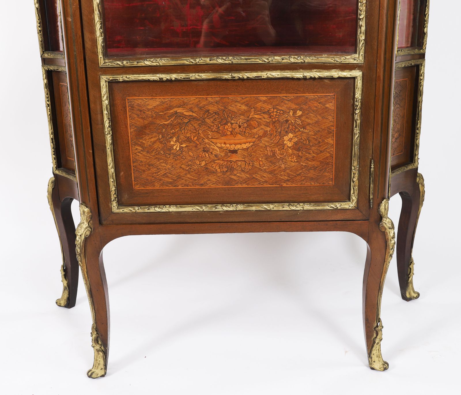 photo vinterior French Louis Revival Parquetry Display Cabinet C1870  19th C