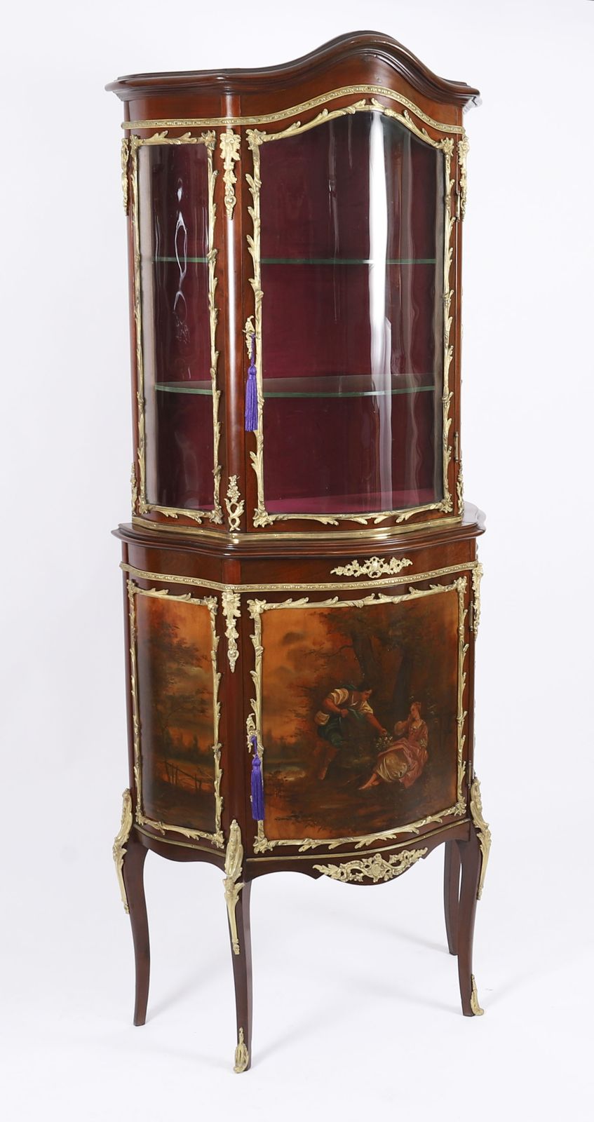 Antique French Vernis Martin Vitrine Display Cabinet C1880 19th C photo furniture