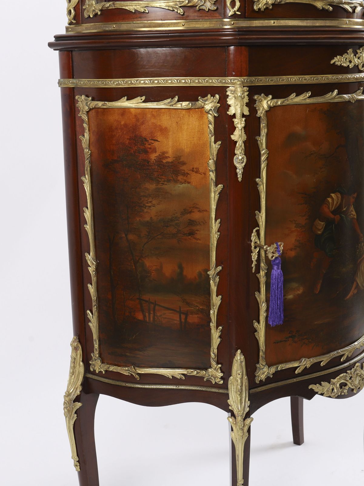 Antique French Vernis Martin Vitrine Display Cabinet C1880 19th C photo vinterior