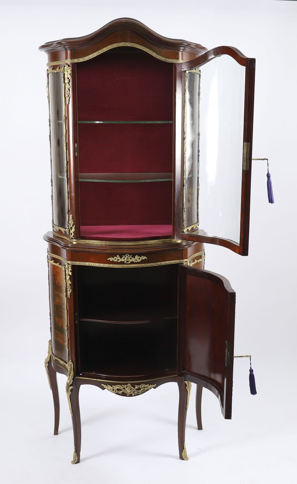 photo vinterior Antique French Vernis Martin Vitrine Display Cabinet C1880 19th C