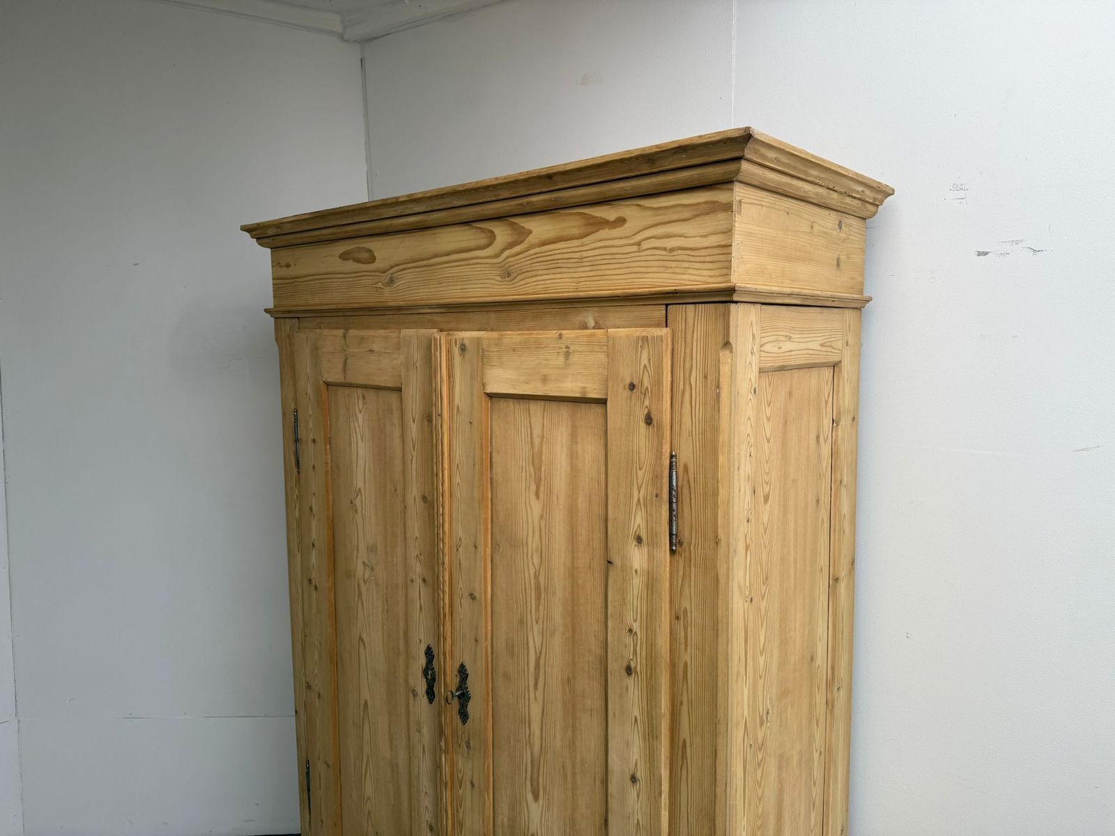 An Original Georgian Pine Shelved Knockdown Wardrobe To Paint/Wax photo furniture