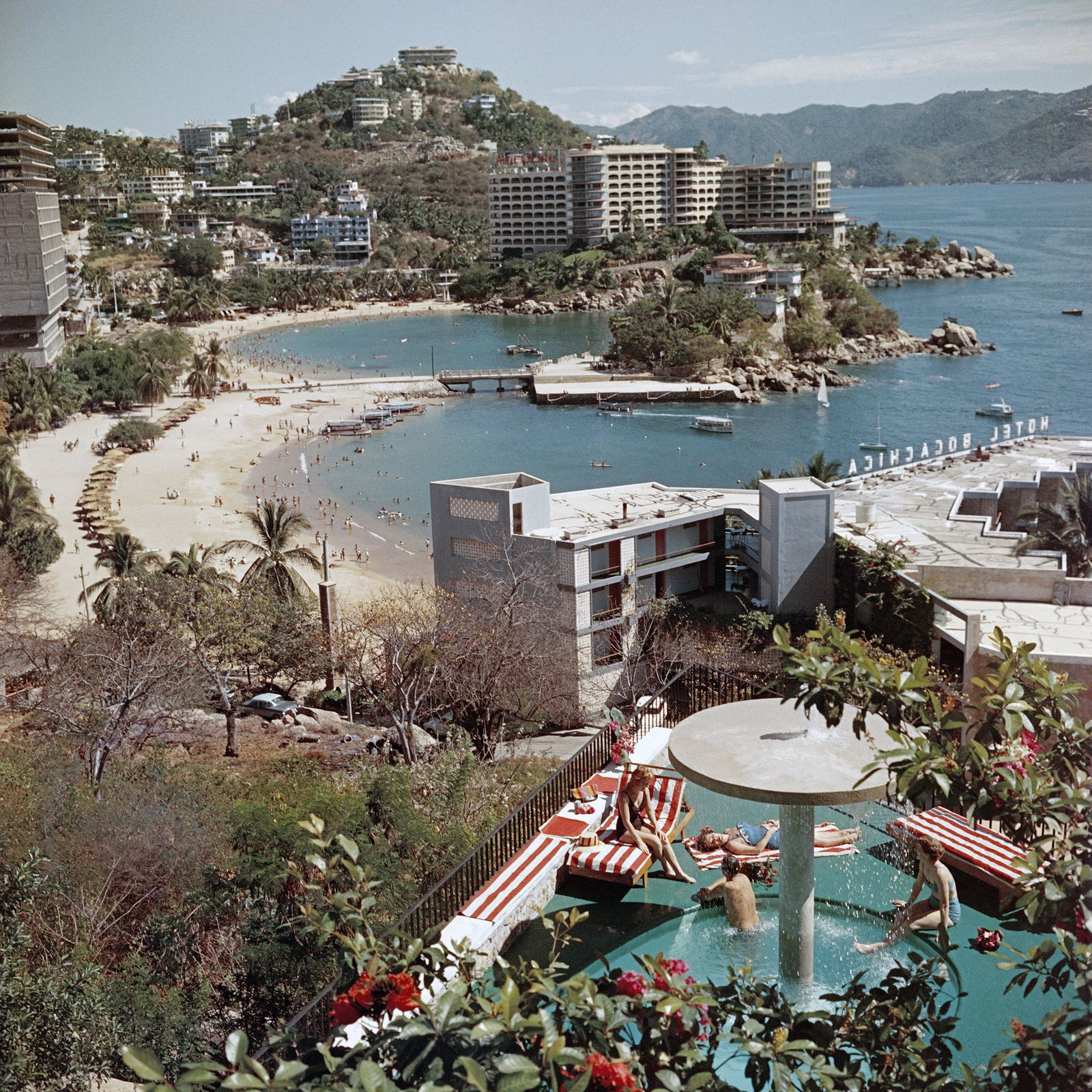 Slim Aarons 'Caleta Beach' Archival Pigment Print Framed In Black