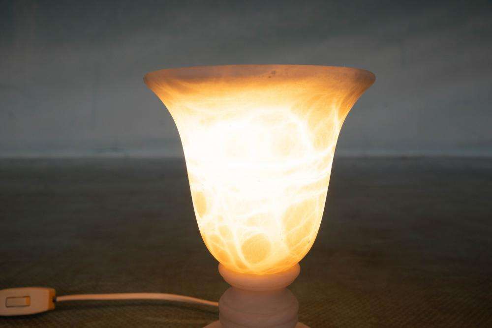 Boheemse Natuurstenen Tafellamp, Ca. Jaren 1970, Vintage Sfeerverlichting photo buy