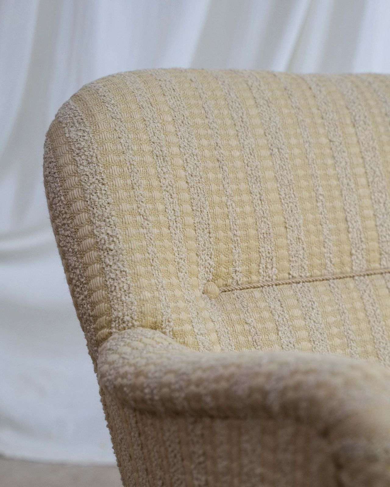 Mid Century Pale Yellow Armchair, Europe Mid 20th Century photo for sale