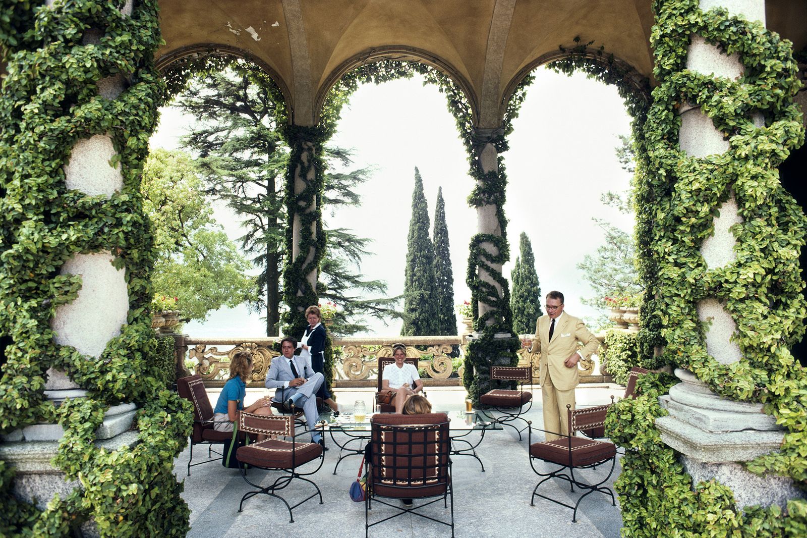 Slim Aarons 'Villa Del Balbianello' Archival Pigment Print Framed In Black