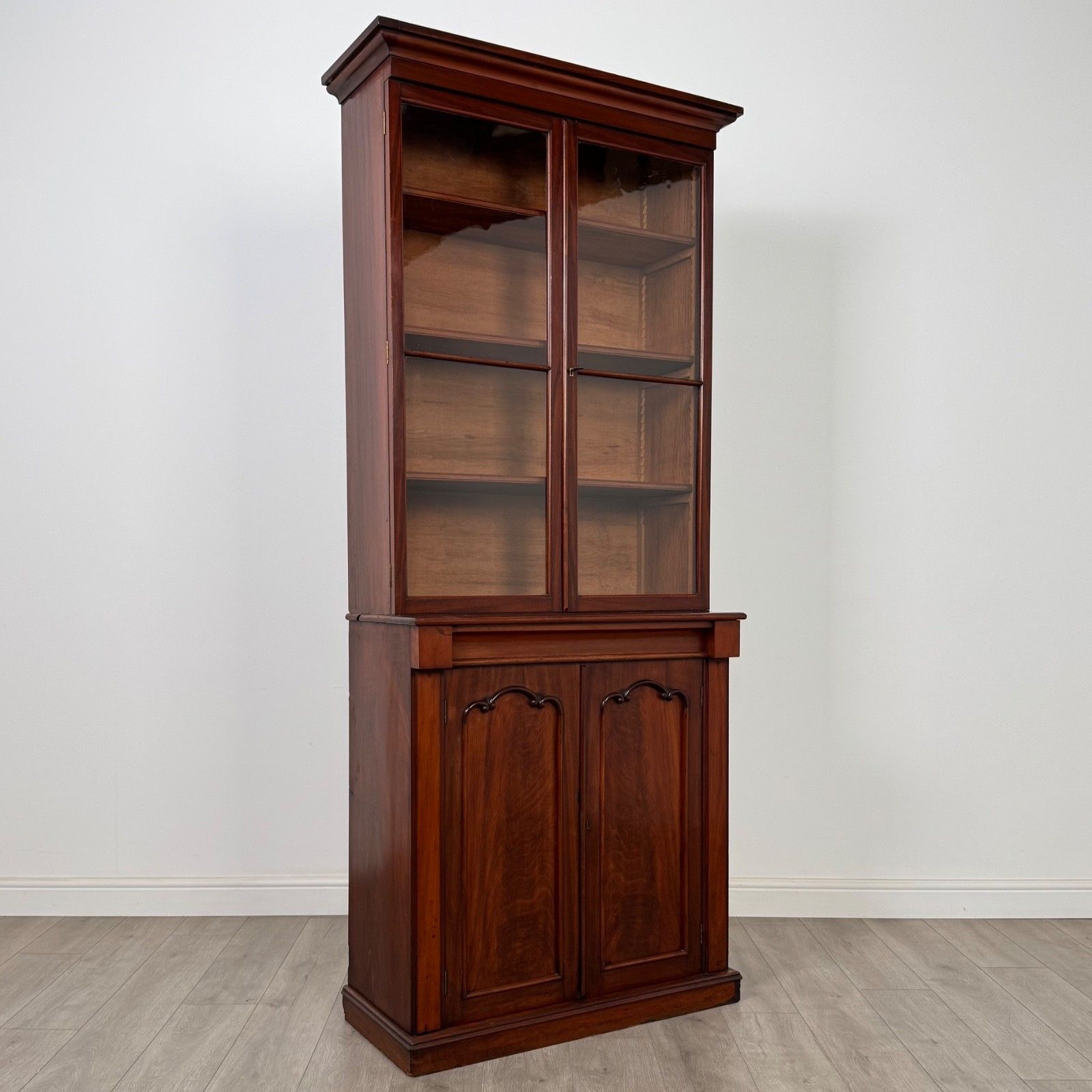 photo for sale Antique 19th Century Victorian Bookcase In Mahogany ( Af 5599 )