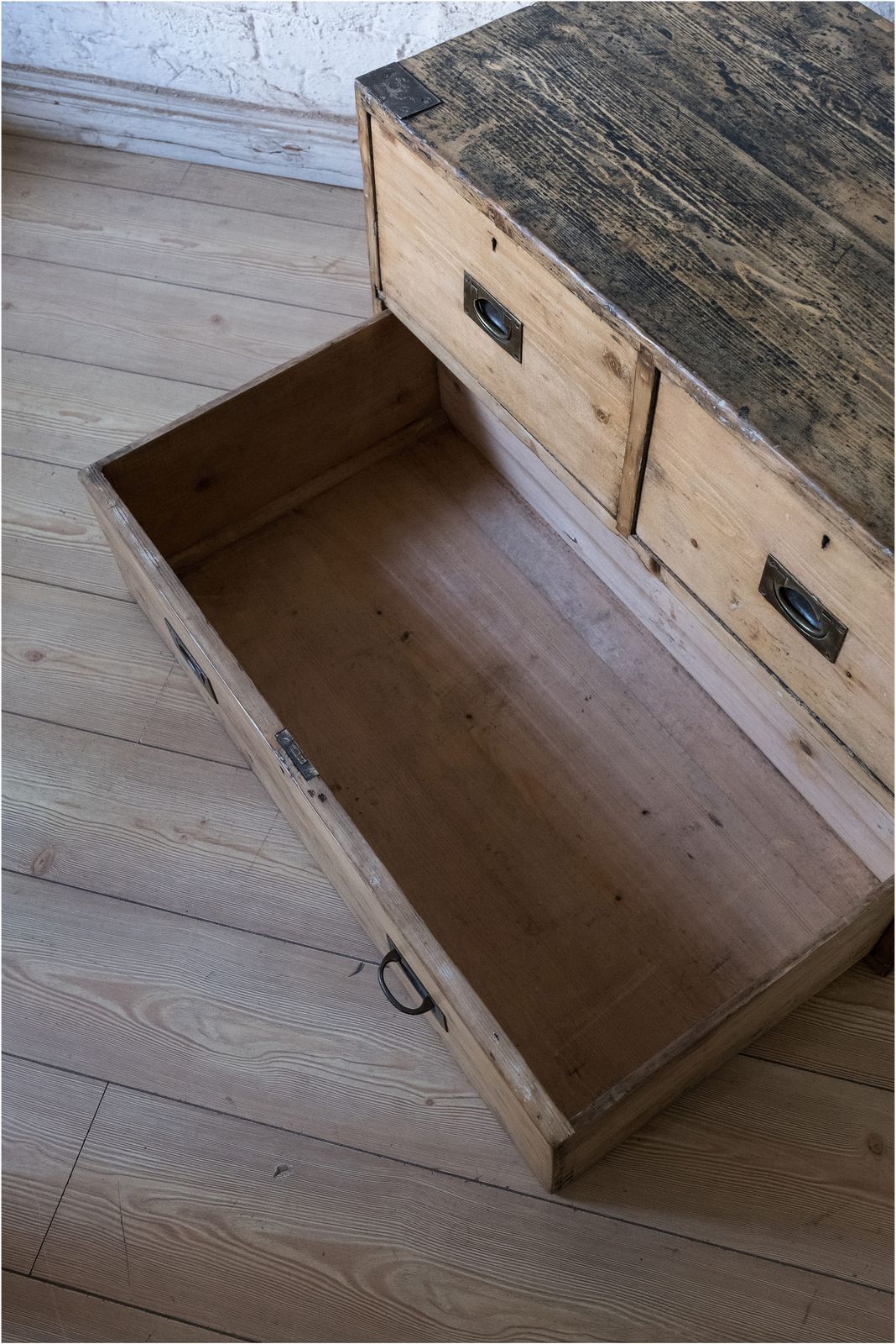 19th Century Campaign Chest Coffee Table British Army C1860 (965) photo vintage