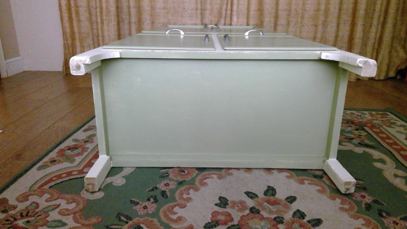 photo furniture A. Ahlstrom Osakeyhtio Warkaus Finnish 1950's Kitchenette Cabinet With Original Manufacturer's Label
