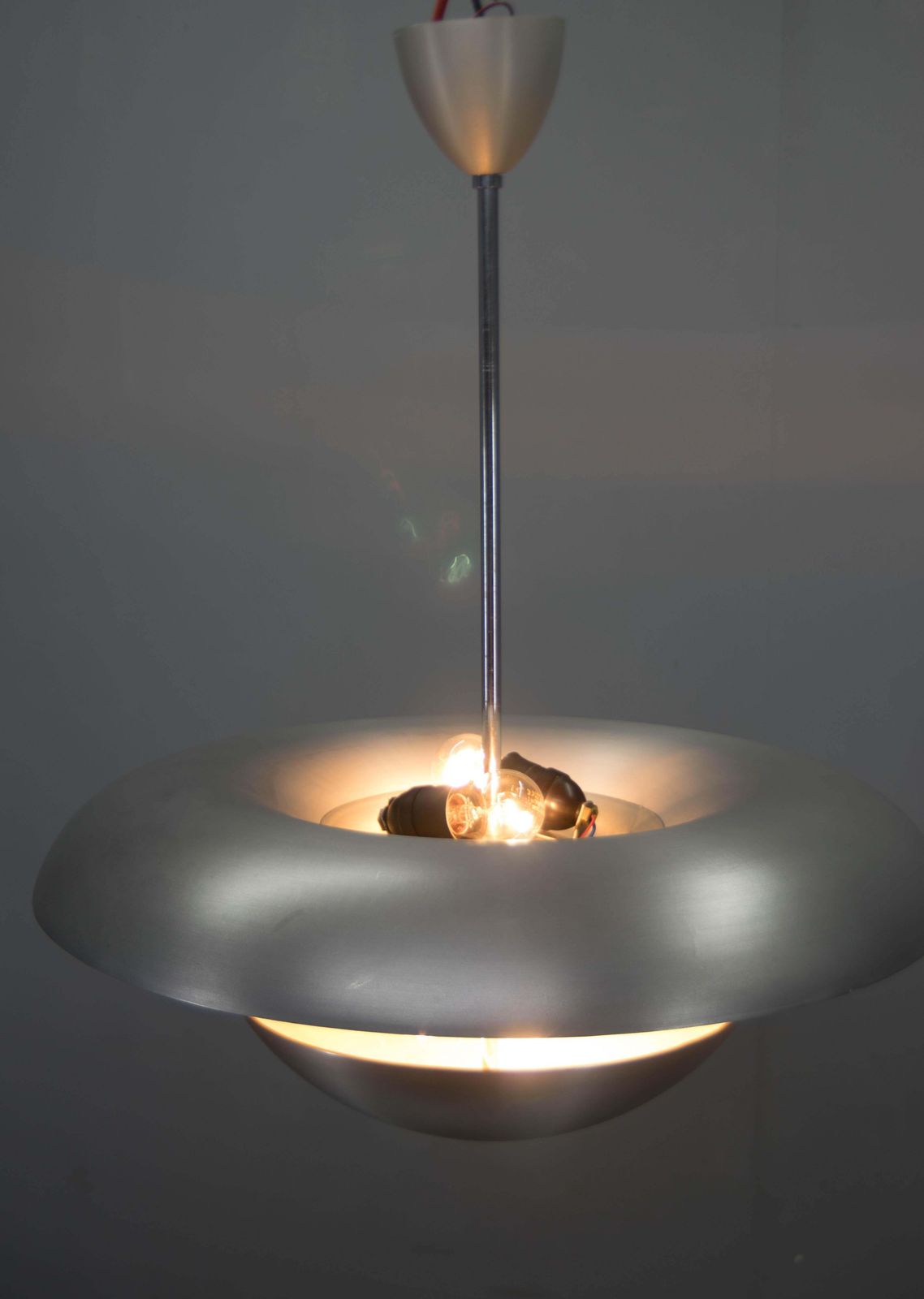 Bauhaus Chandelier By Franta Anyz For Napako, Labeled, 1940s photo vintage