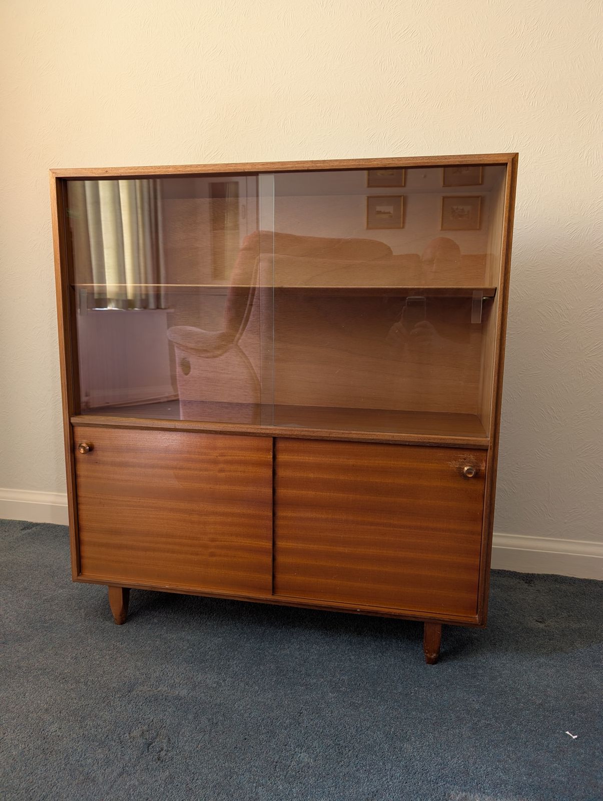 Mid Century Teak Display Cabinet By Beaver & Tapley
