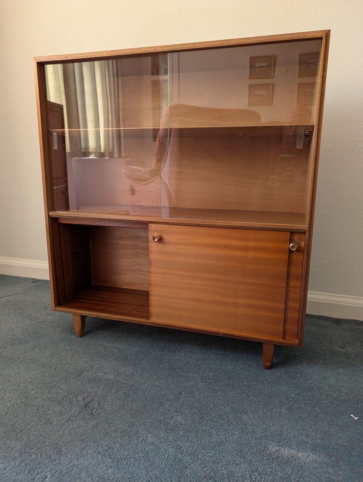 Mid Century Teak Display Cabinet By Beaver & Tapley photo furniture