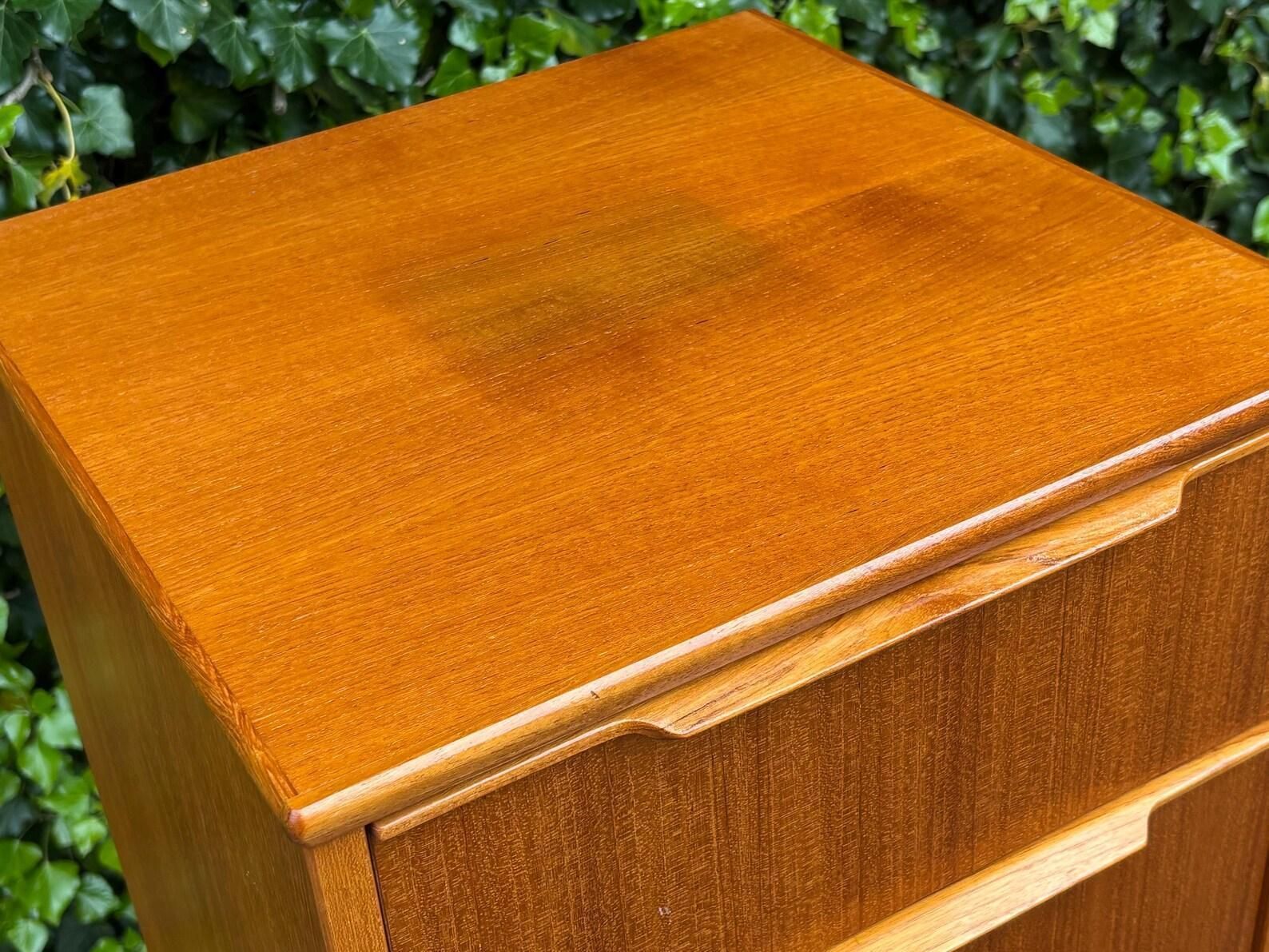 Mid Century Danish Teak Chest Of Drawers Tallboy. photo buy