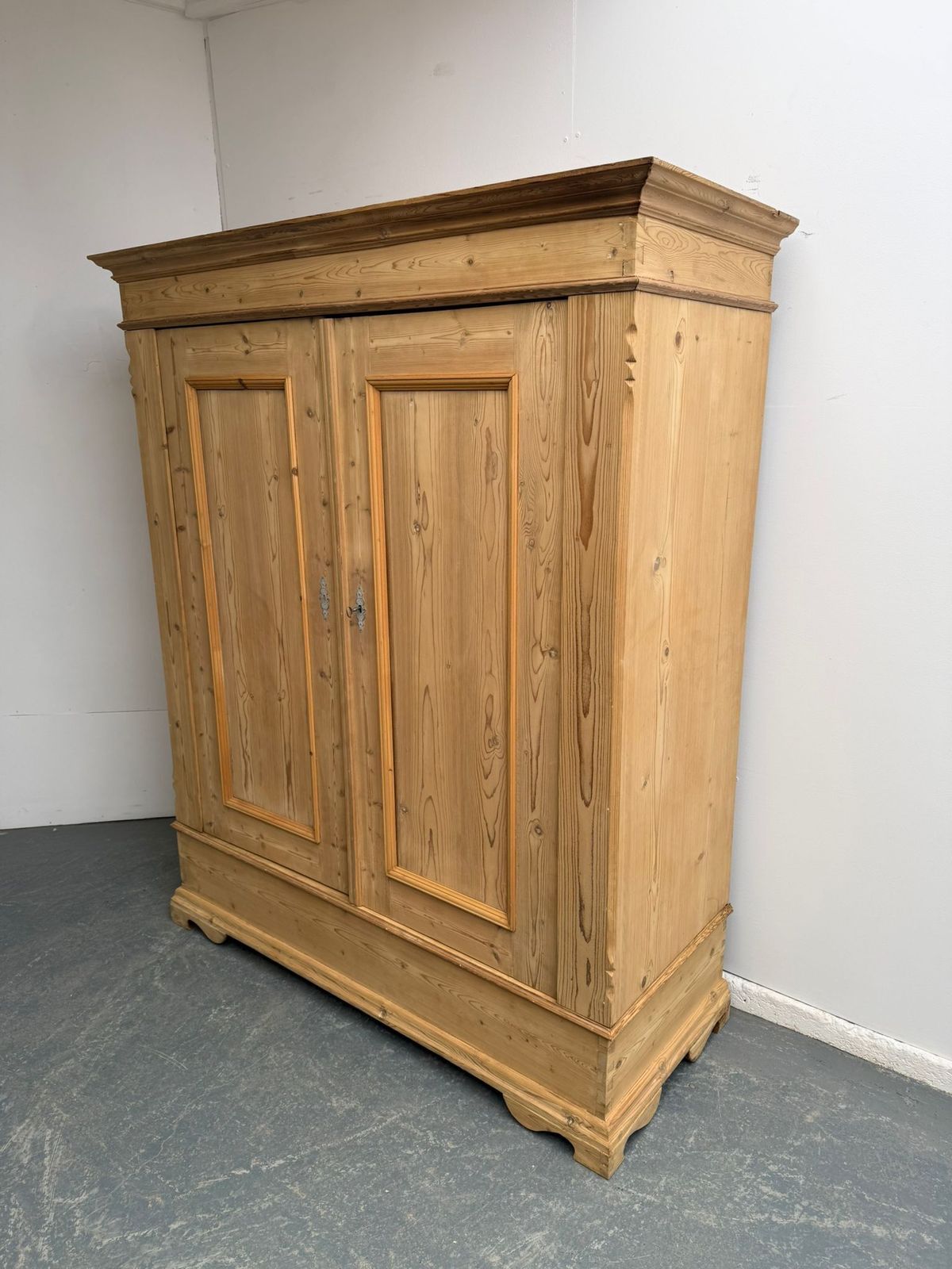 A Low Cottage Georgian Pine Knockdown Wardrobe To Paint/Wax