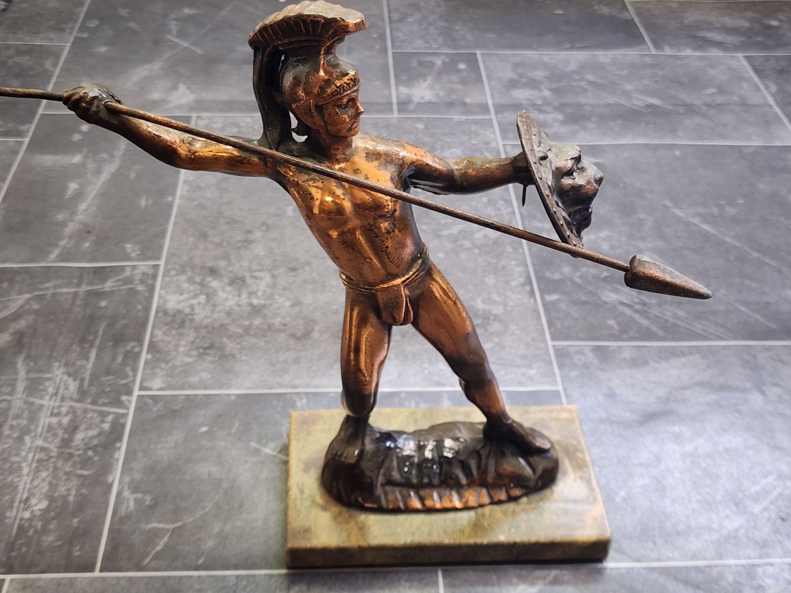 Leonidas Of Sparta Figure On A Marble Base photo furniture