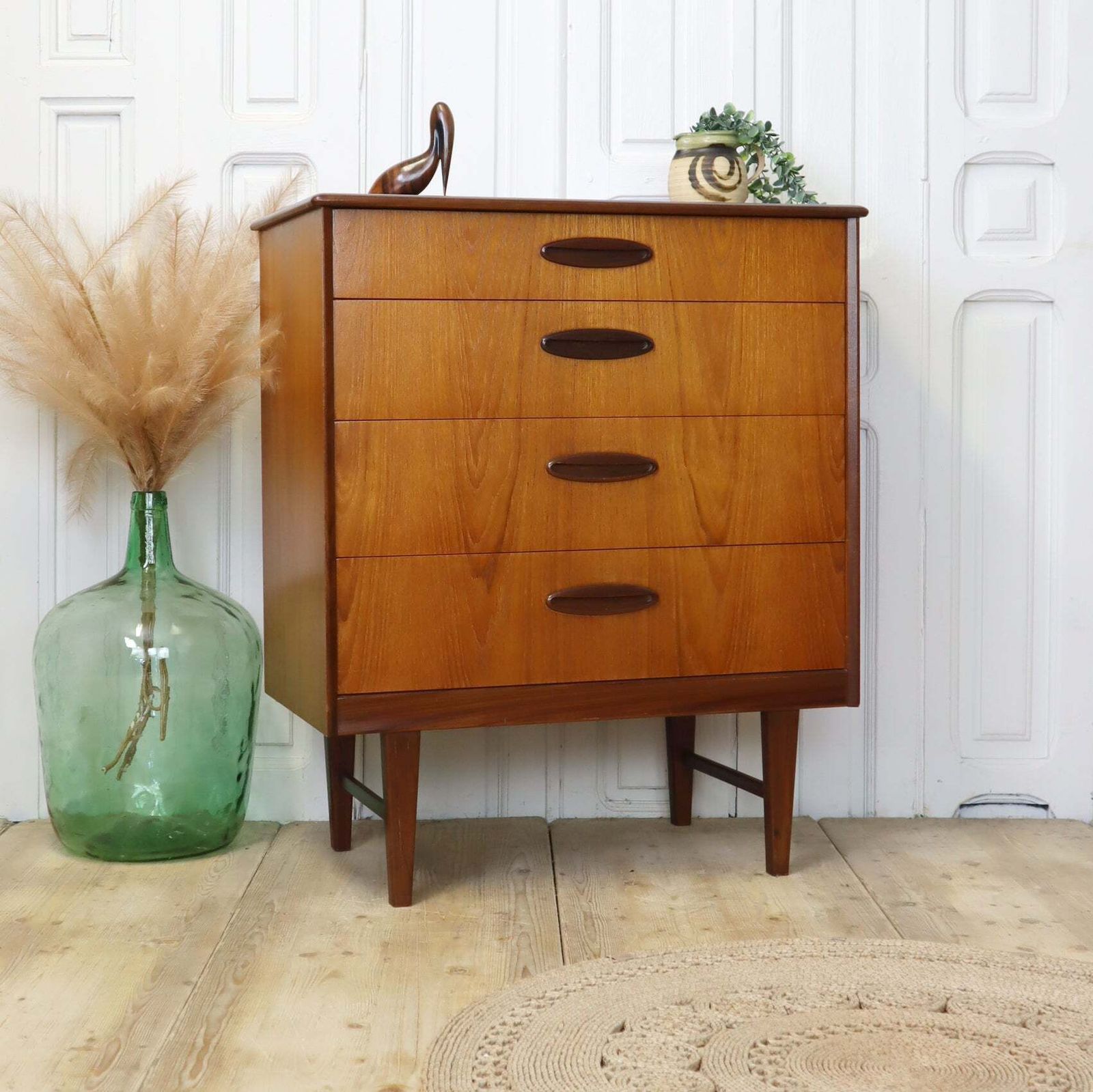 Mid Century Teak Chest Of Drawers photo for sale