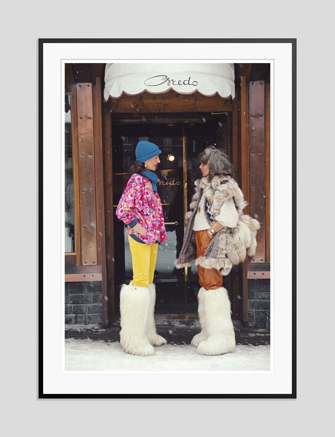 Slim Aarons 'Cortina D'ampezzo' Archival Pigment Print Framed In Black photo furniture