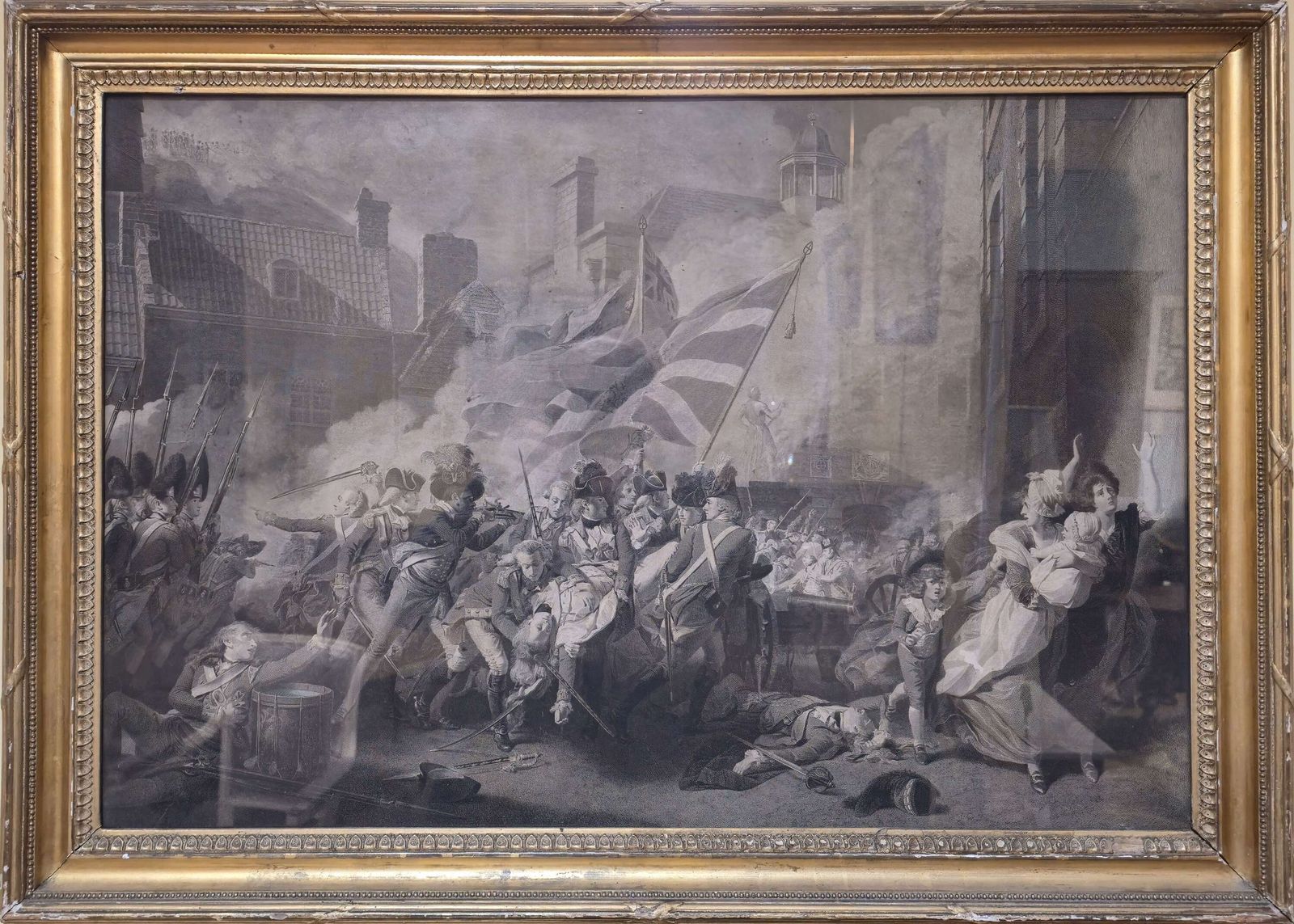 Fine Engraving After Copley – The Death Of Major Pierson, Jersey 1781