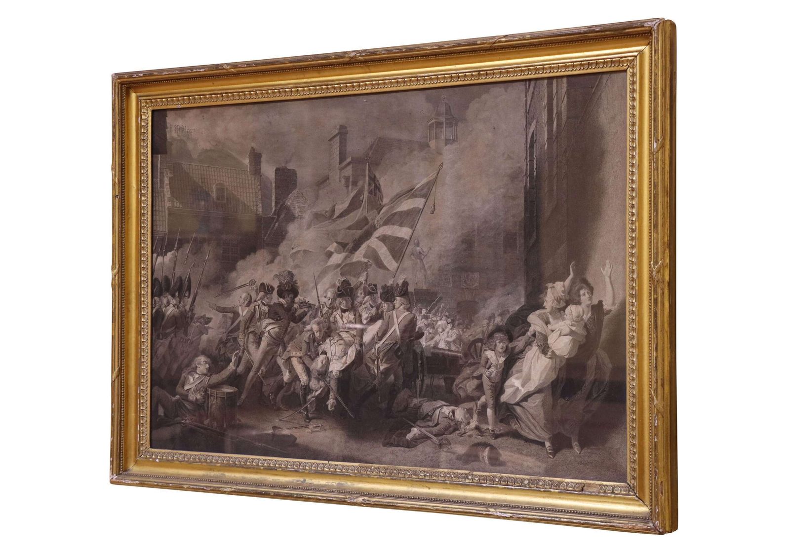 Fine Engraving After Copley – The Death Of Major Pierson, Jersey 1781 photo for sale