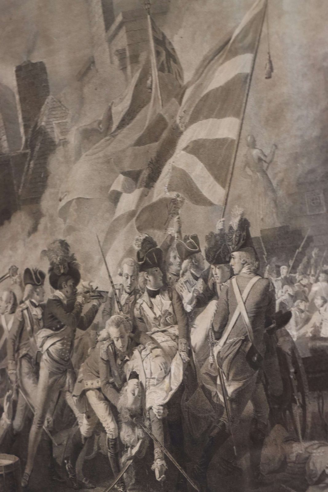 photo furniture Fine Engraving After Copley – The Death Of Major Pierson, Jersey 1781