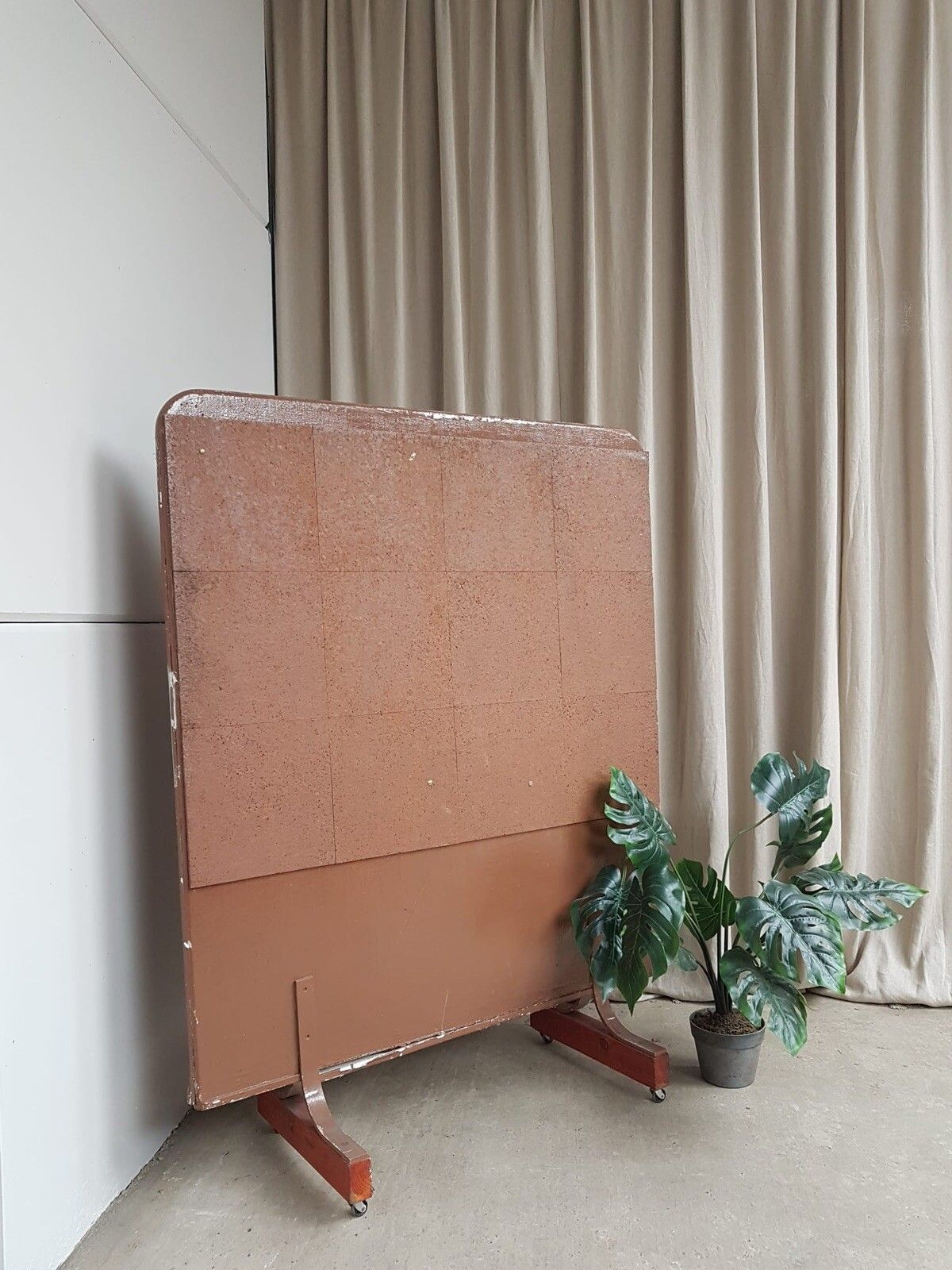 Vtg Mid Century Privacy Screen Room Divider Office Partition Changing Room R86