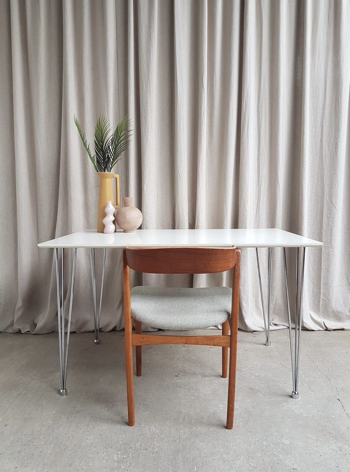 Vtg Late Mid Century Style Modernist Desk Dining Table Danish Scandi Retro R270 photo furniture
