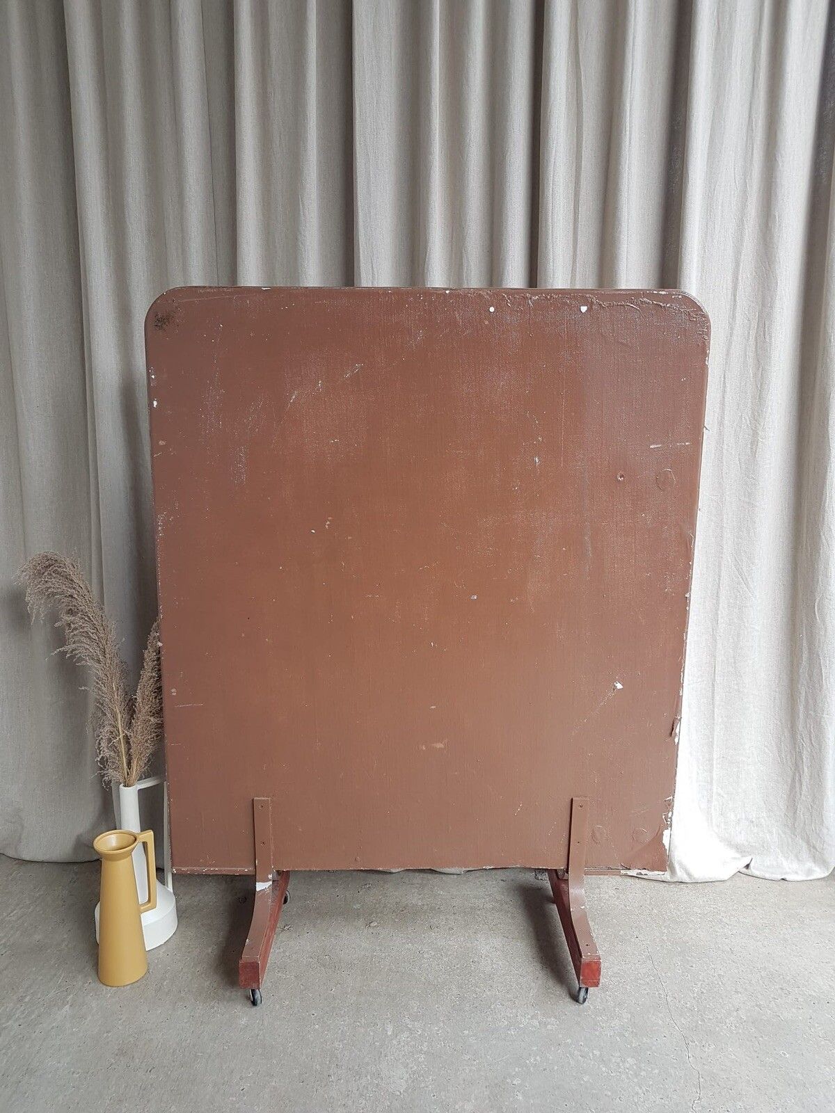 Vtg Mid Century Privacy Screen Room Divider Office Partition Changing Room R82 photo vintage