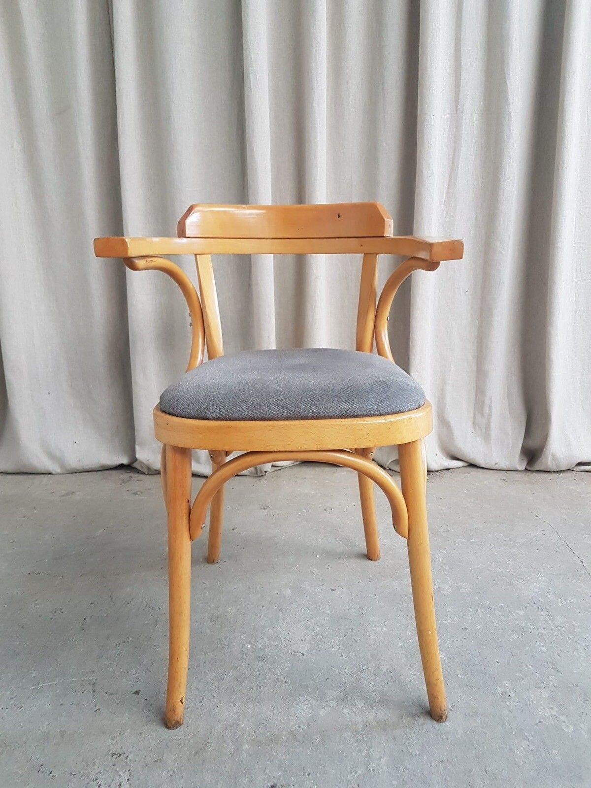 Vtg Late Mid Century Bistro Armchair Side Chair Dining Danish Scandi Retro R382 photo Furniture