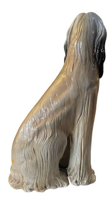 Life Size Italian Hollywood Regency Mid Century Afghan Hound Dog Sculpture photo 995.0