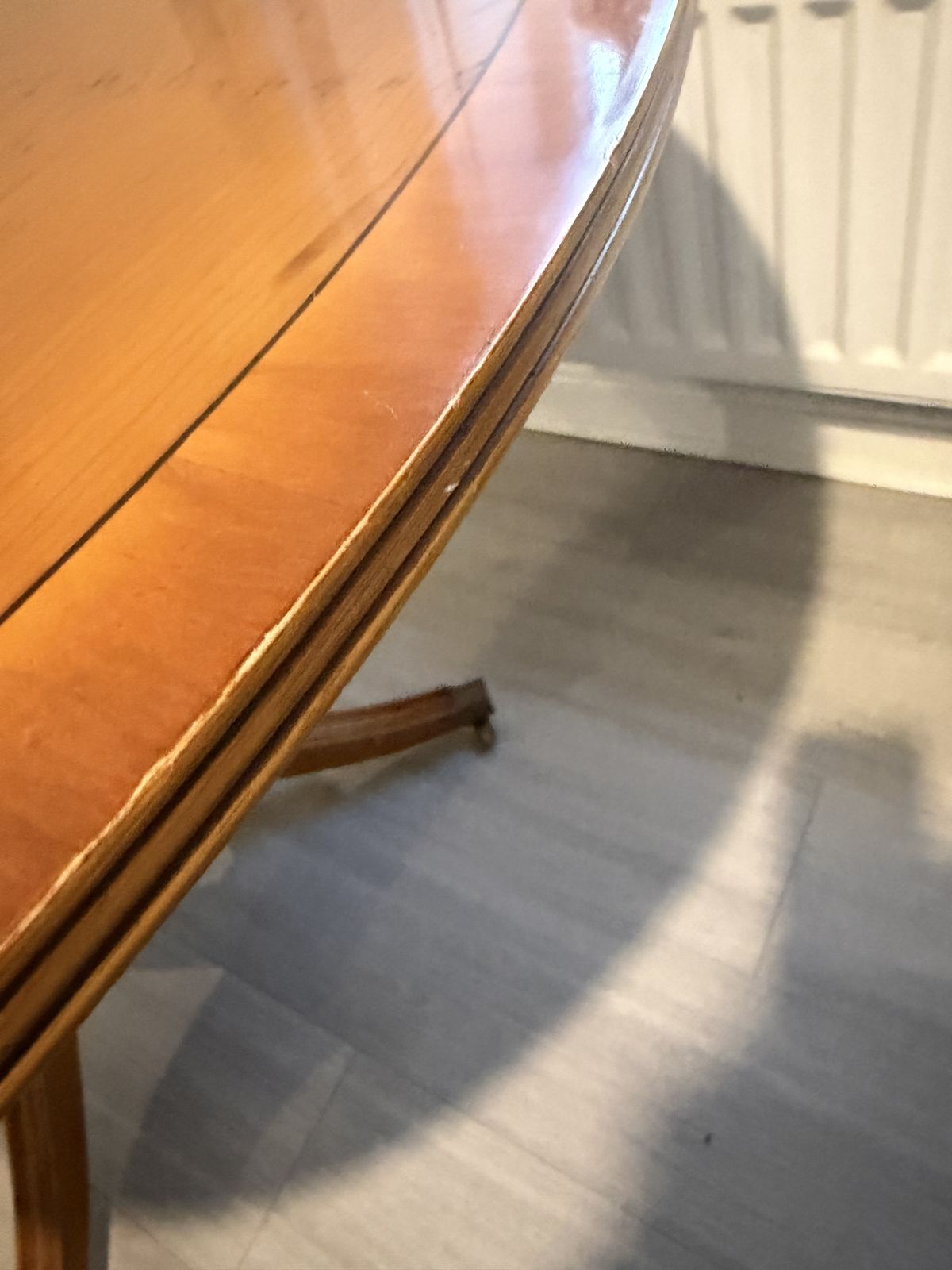 photo for sale Brights Of Nettlebed Regency Style Yew Wood & Mahogany Drop Leaf Table
