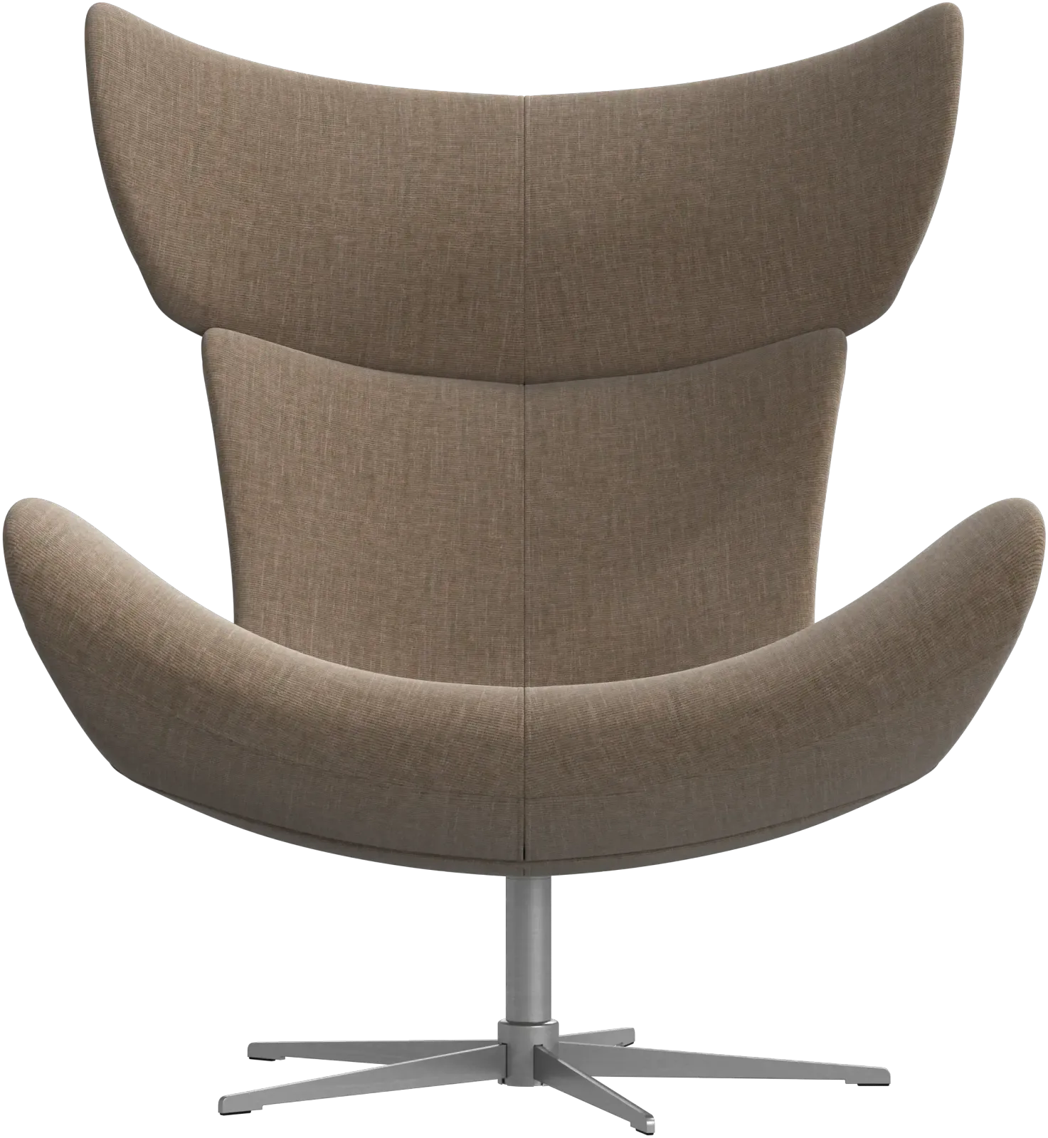 Brand New Designer Imola Swivel Lounge Chair & Footstool Matching Pair (Sand Napoli Fabric)