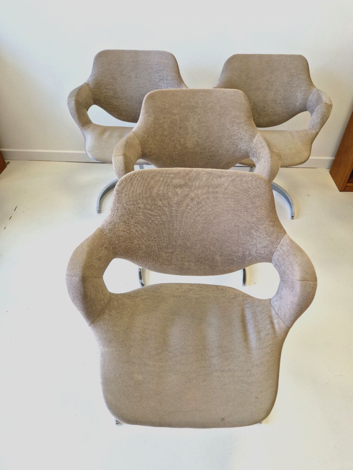 Set Of 4 Boris Tabacoff Sphinx Style Cantilever Dining Lounge Chairs 1970 photo Furniture
