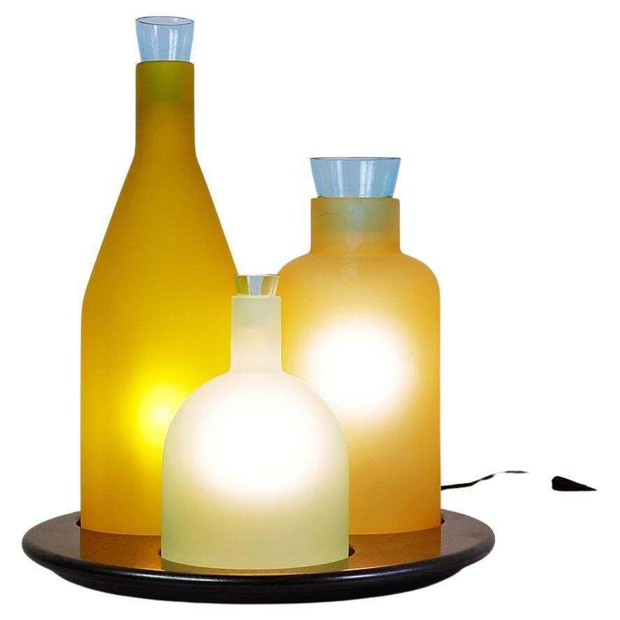 "Bacco 1 2 3" Italian Murano Glass Table Lamp By Guido Rasati For Itre   1980s