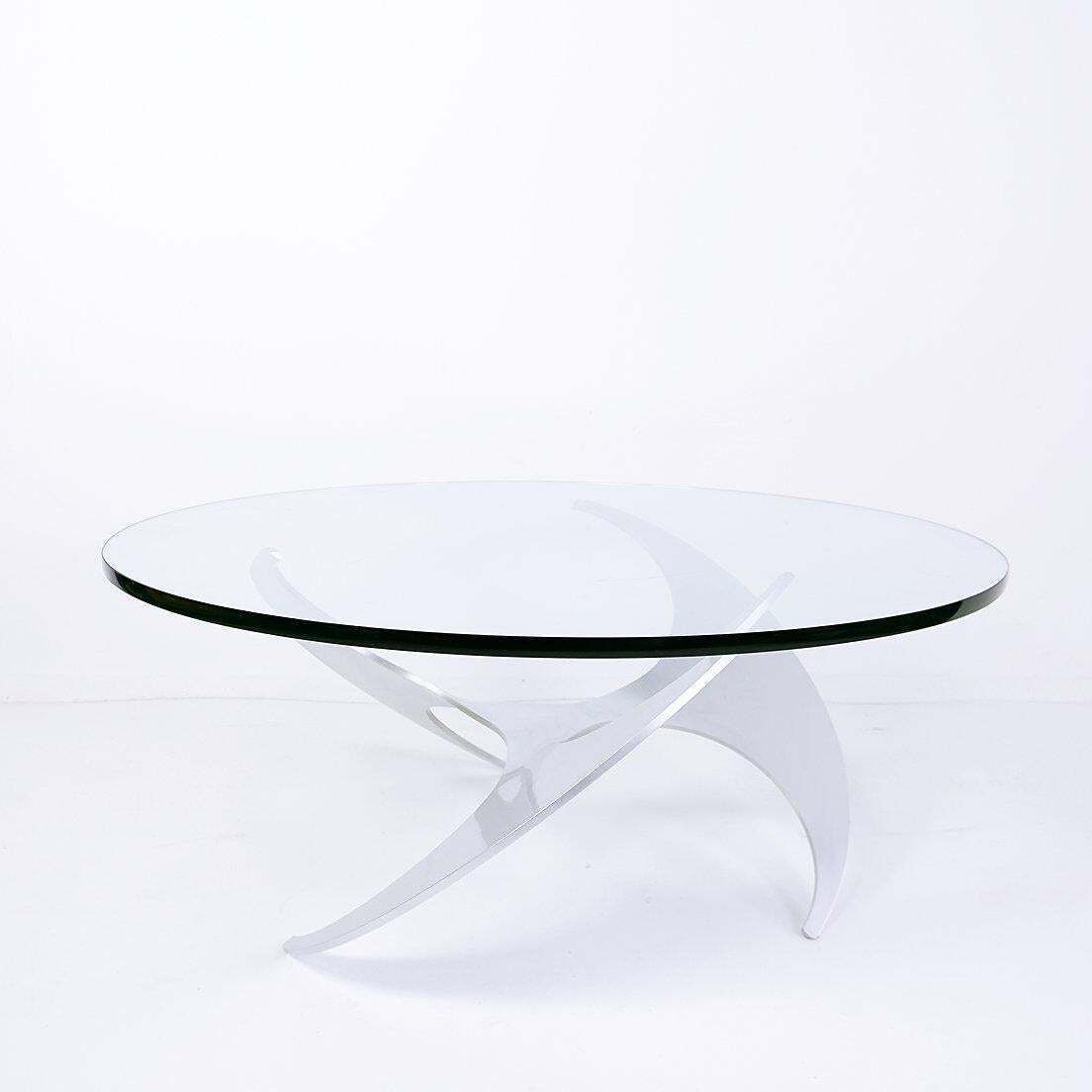 Knut Hesterberg For Ronald Schmitt Aluminum "Propeller" Coffee Table   1960s photo furniture