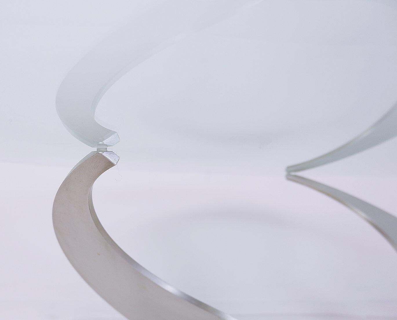Furniture Knut Hesterberg For Ronald Schmitt Aluminum "Propeller" Coffee Table   1960s photo