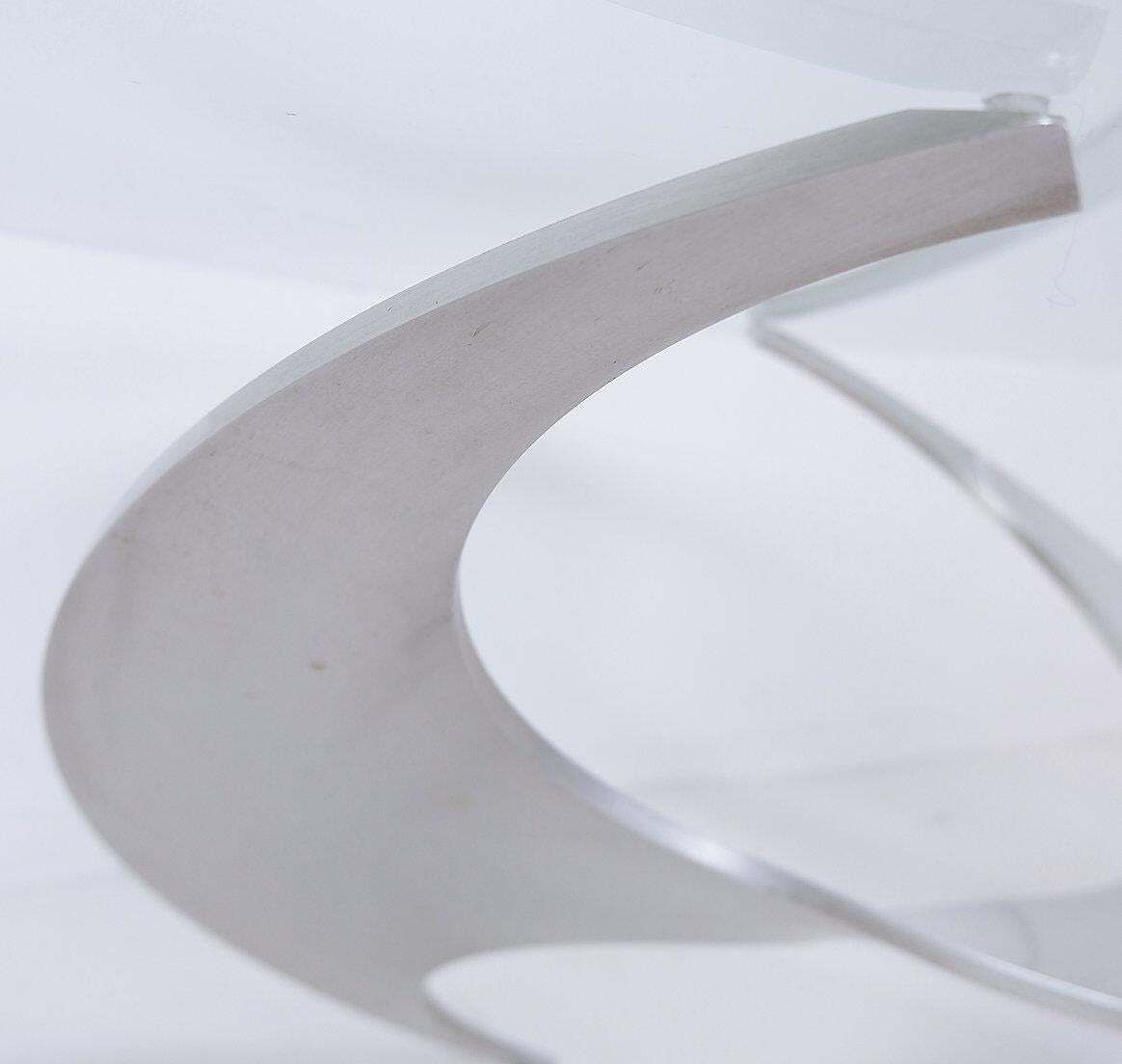 1573.0 Knut Hesterberg For Ronald Schmitt Aluminum "Propeller" Coffee Table   1960s photo